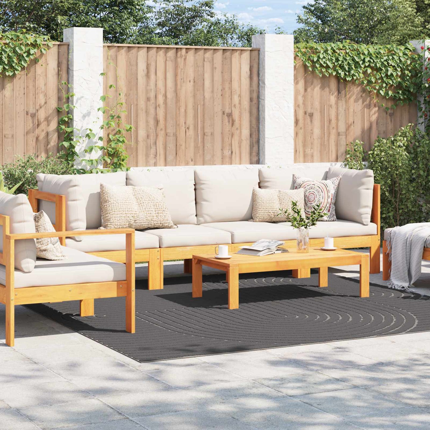 Bereichsteppiche HUARTE Anthrazit 240 x 240 cm Polyester