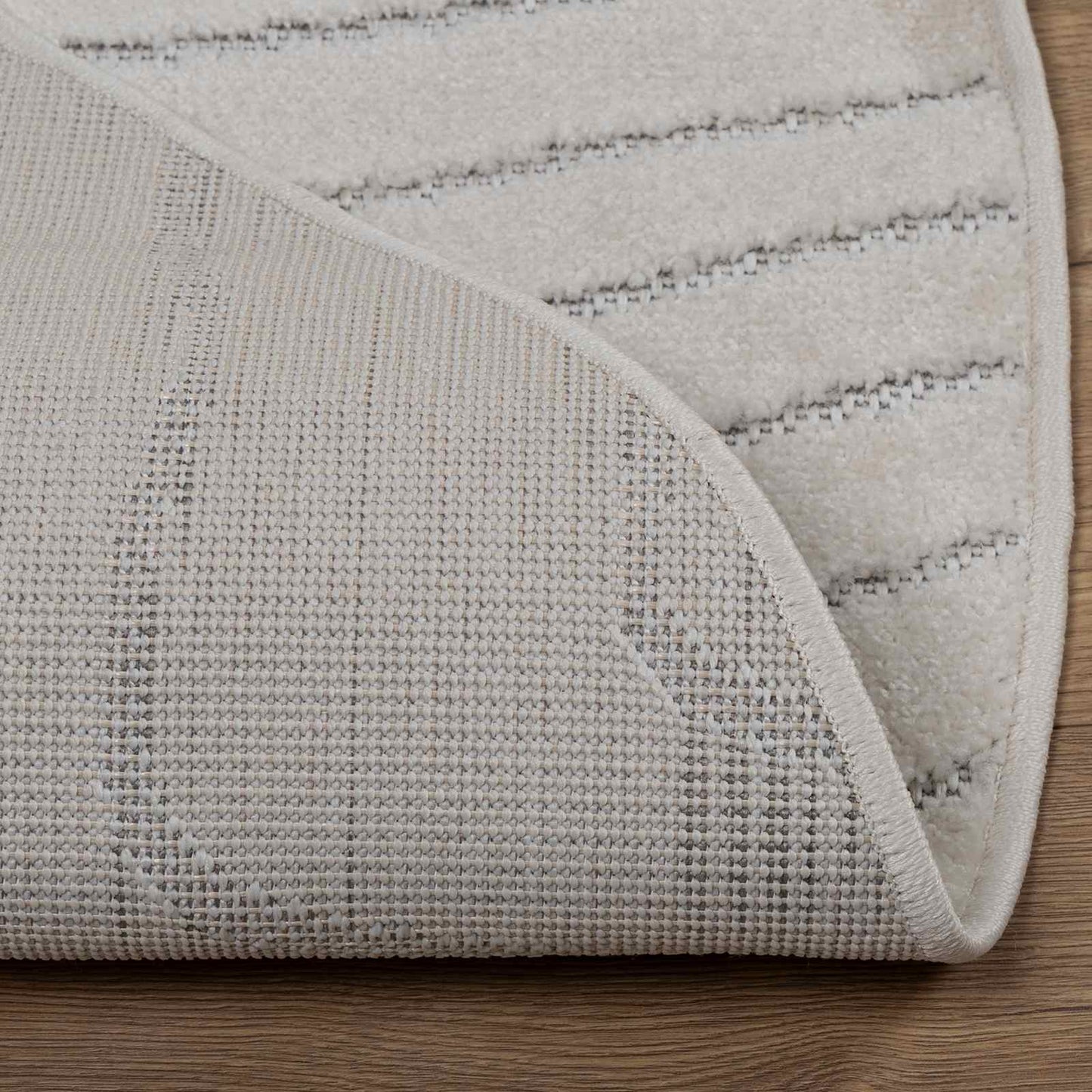 Bereichsteppiche Rund HUARTE Creme Ø 160 CM Polyester
