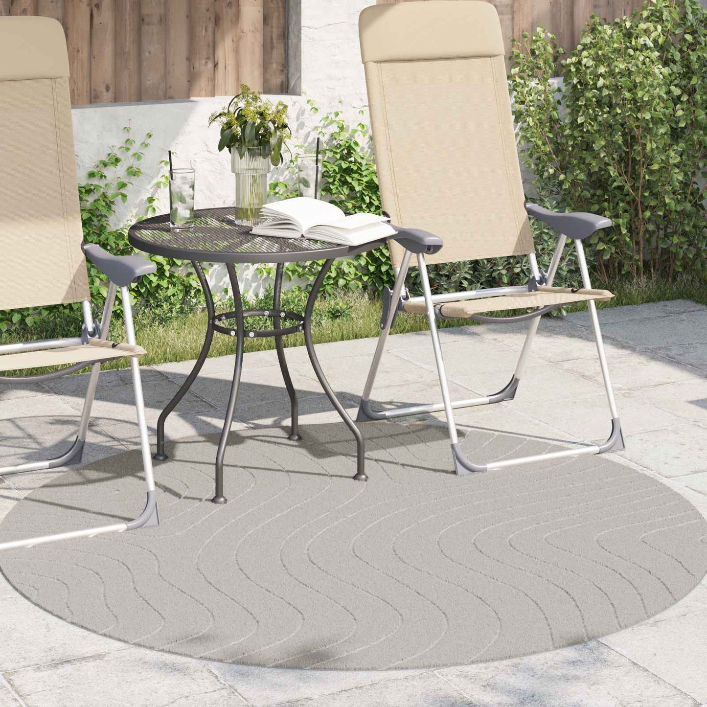 Bereichsteppiche Rund HUARTE Creme Ø 160 CM Polyester