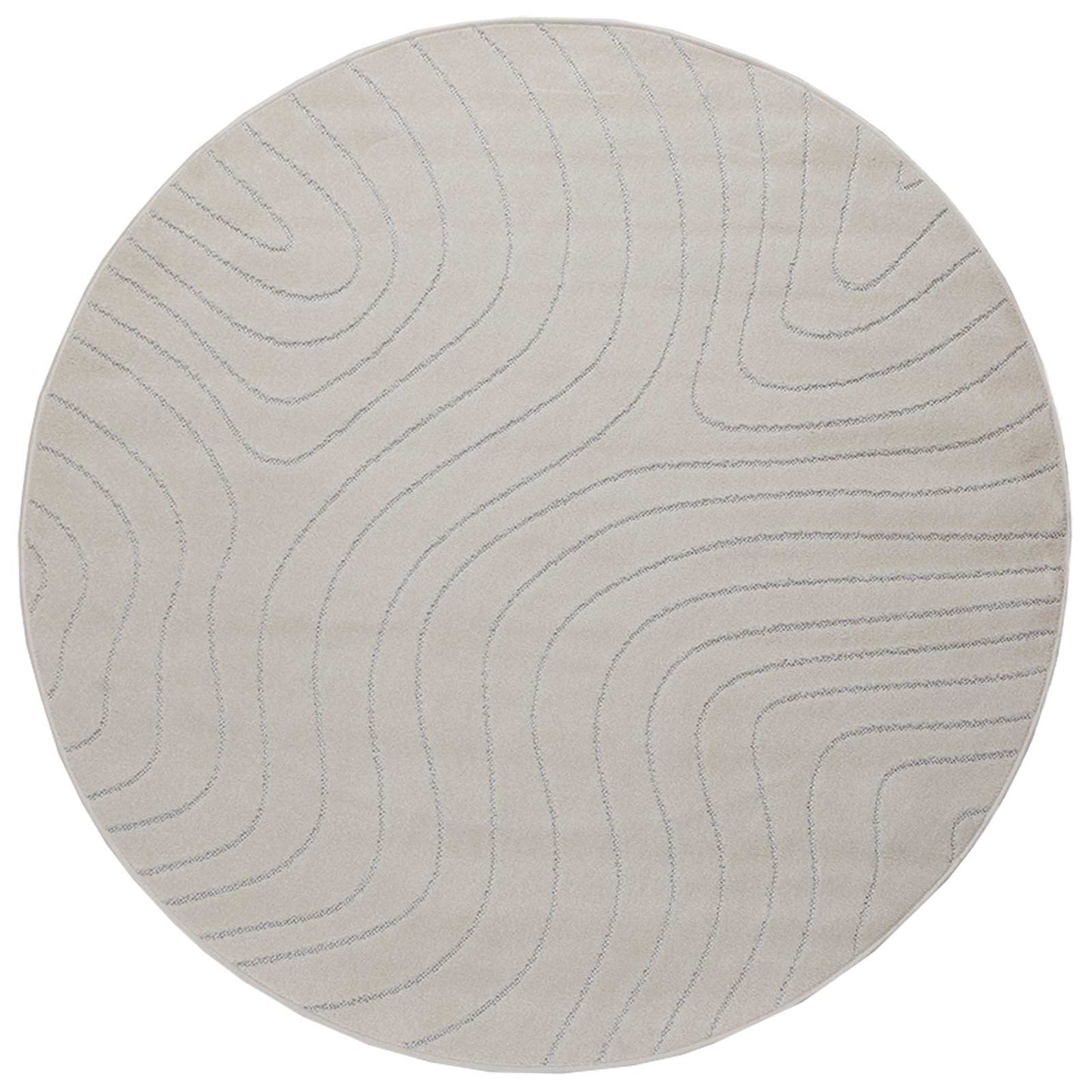 Bereichsteppiche Rund HUARTE Creme Ø 160 CM Polyester