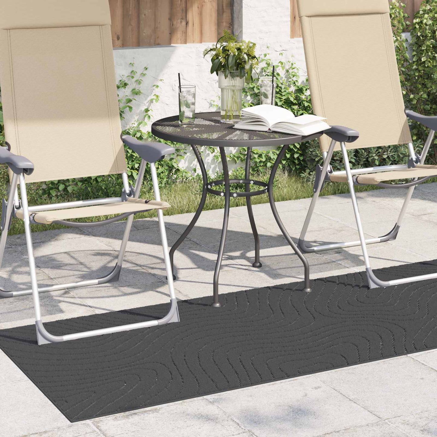 Bereichsteppiche HUARTE Anthrazit 150 x 80 cm Polyester