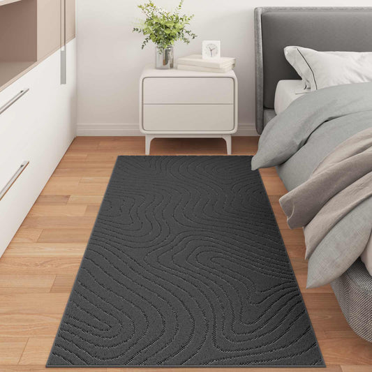 Bereichsteppiche HUARTE Anthrazit 200 x 80 cm Polyester