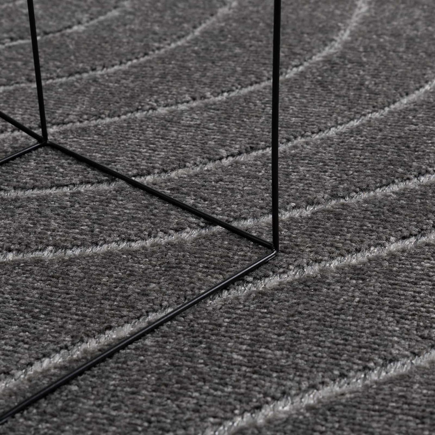 Area Rugs HUARTE Anthracite 170 x 120 cm Polyester