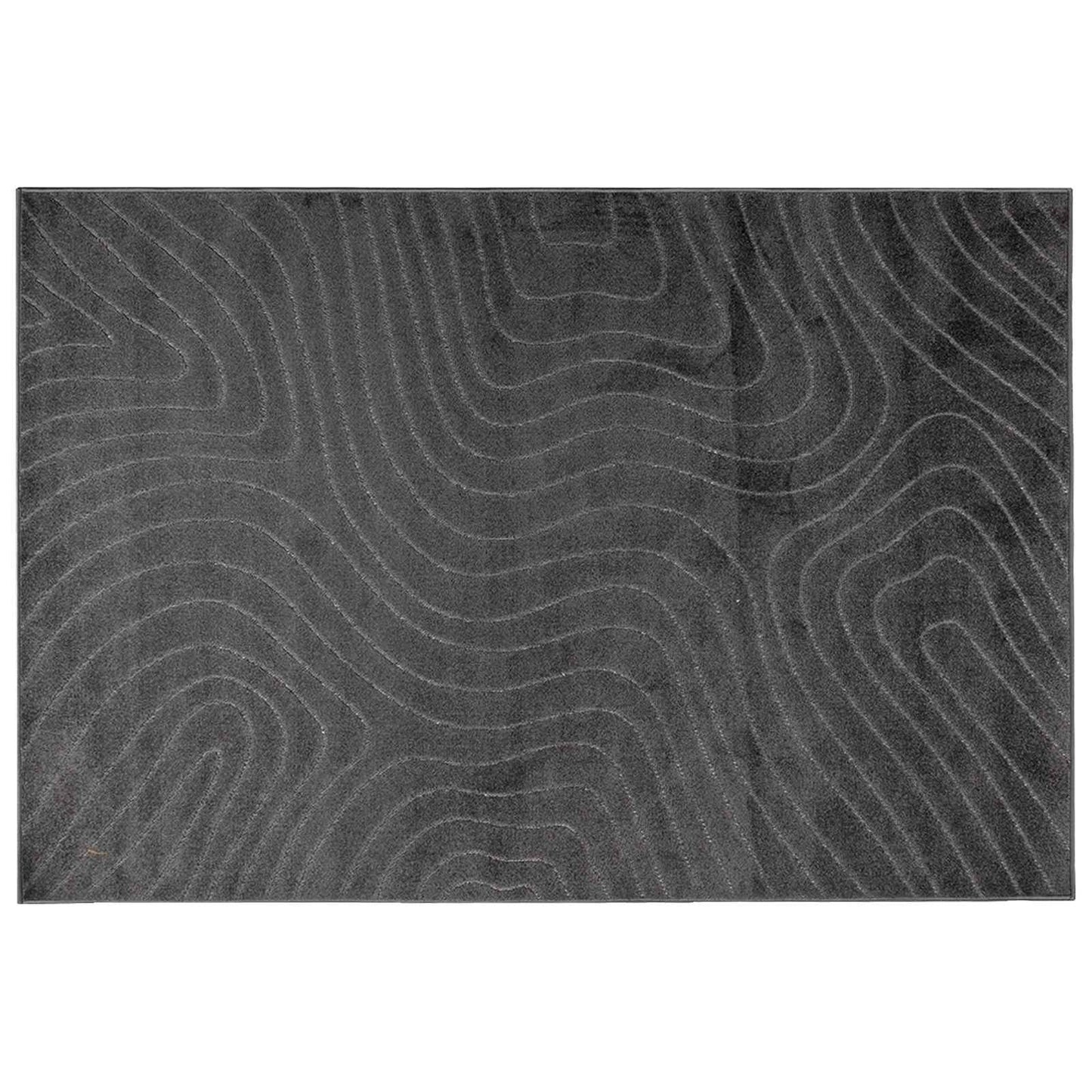 Area Rugs HUARTE Anthracite 170 x 120 cm Polyester