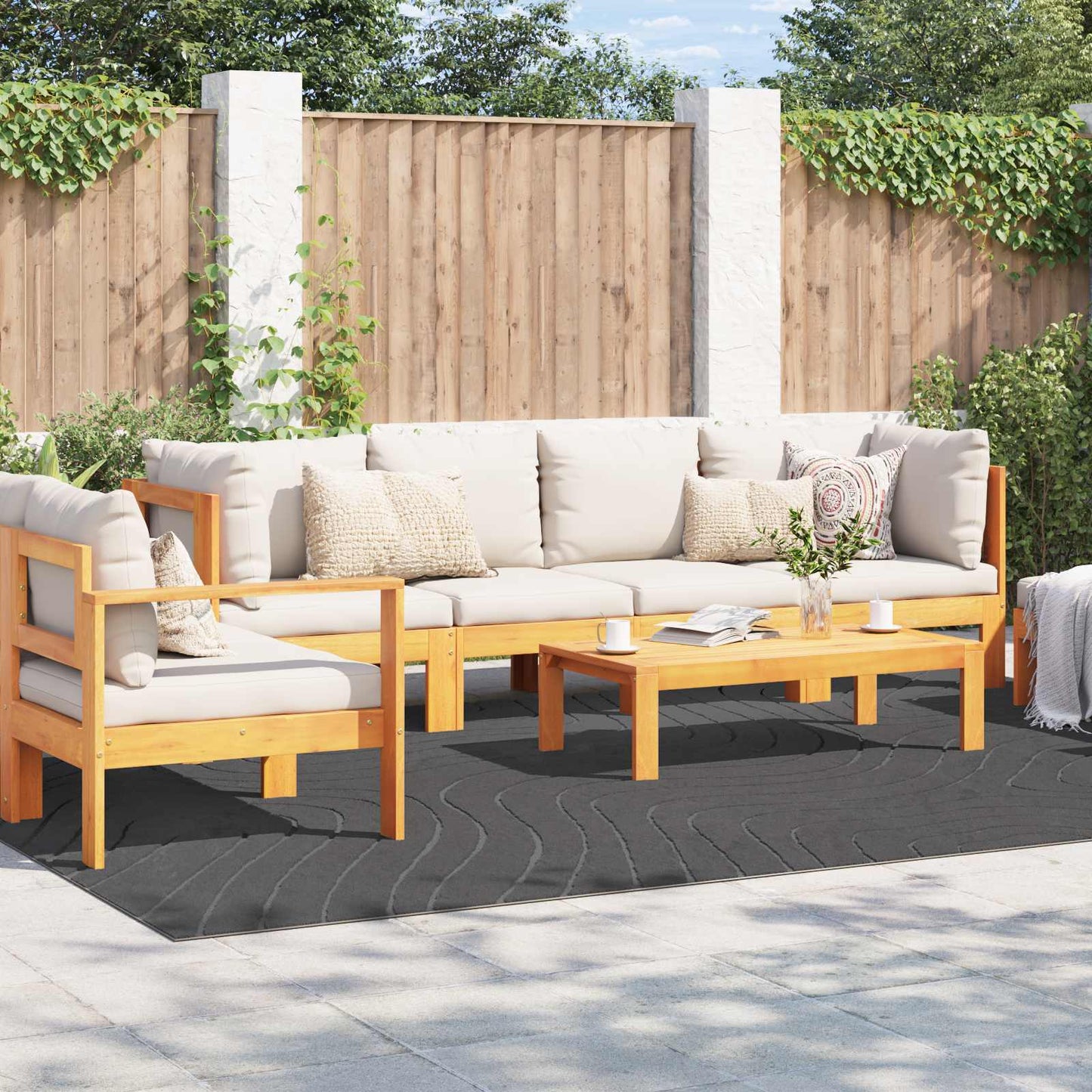 Tapis d'appoint HUARTE Anthracite 340 x 240 cm Polyester
