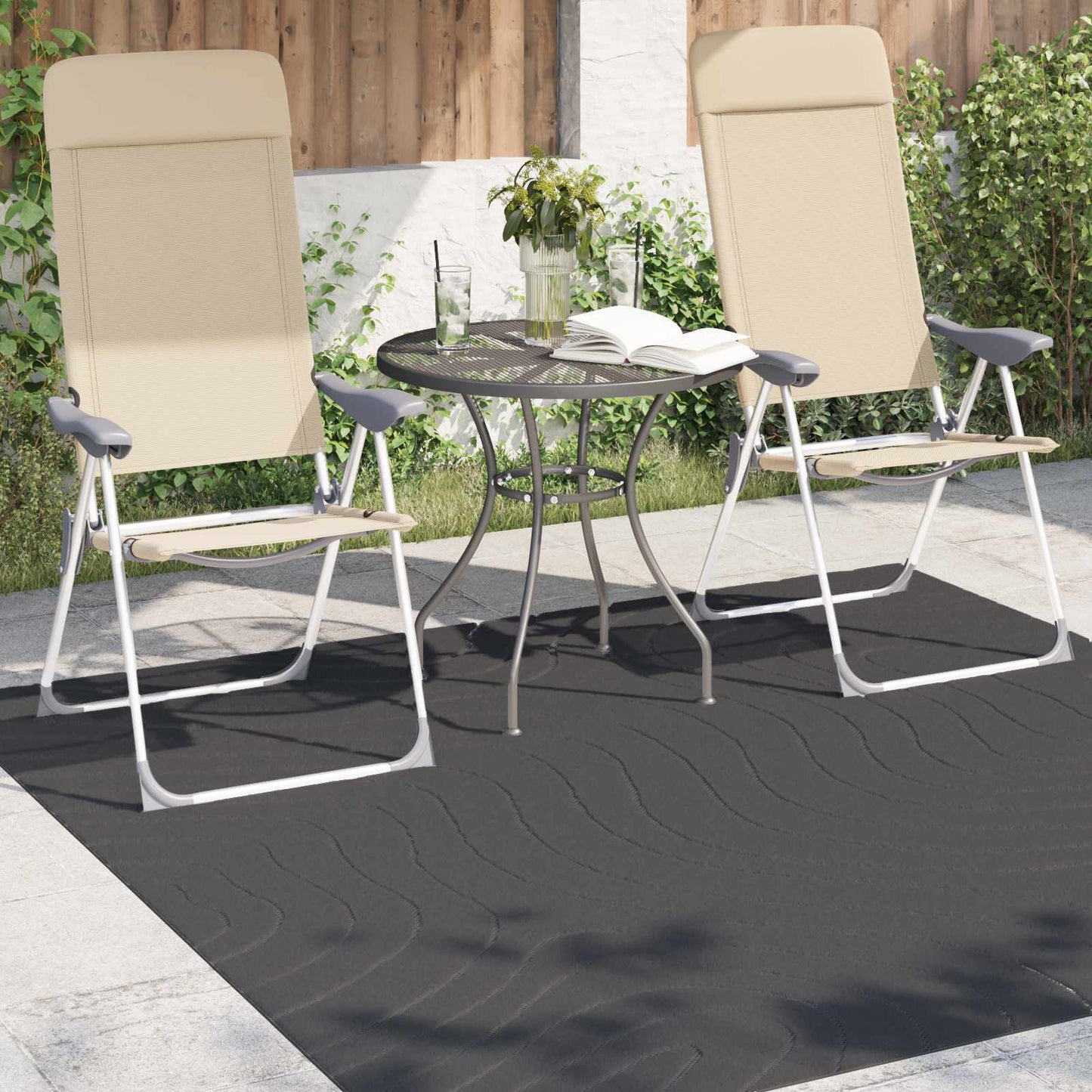 Bereichsteppiche HUARTE Anthrazit 120 x 120 cm Polyester