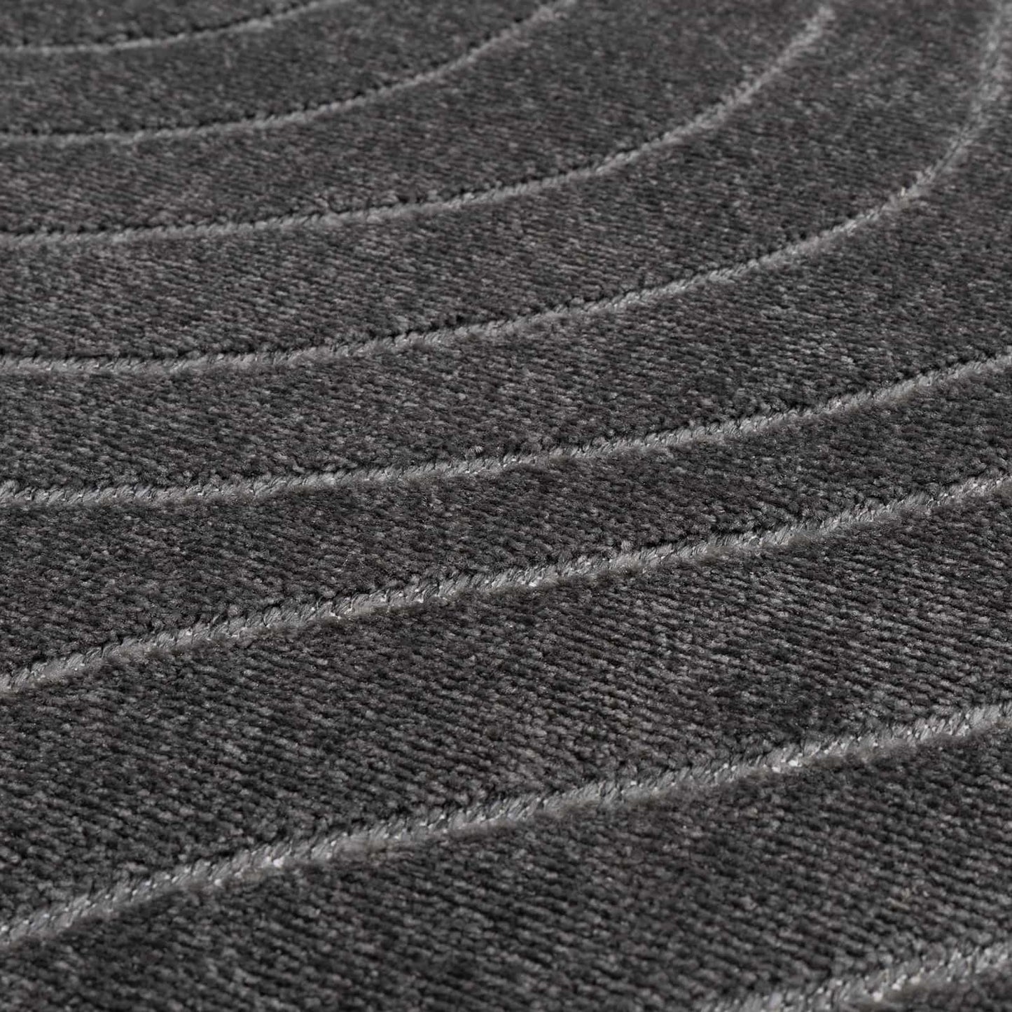 Bereichsteppiche Rund HUARTE Anthrazit Ø 120 CM Polyester
