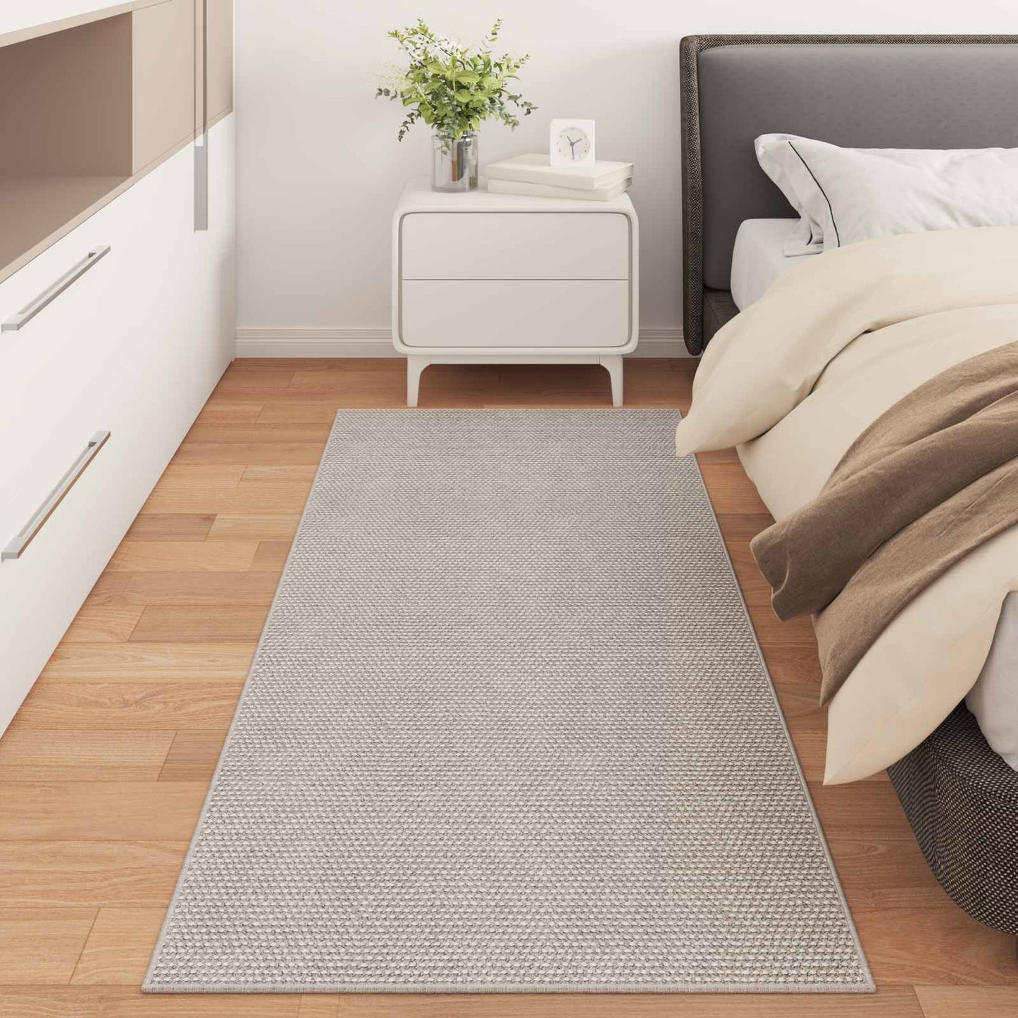 Bereichsteppiche Rechtwinklig HUARTE Creme 150 x 80 cm