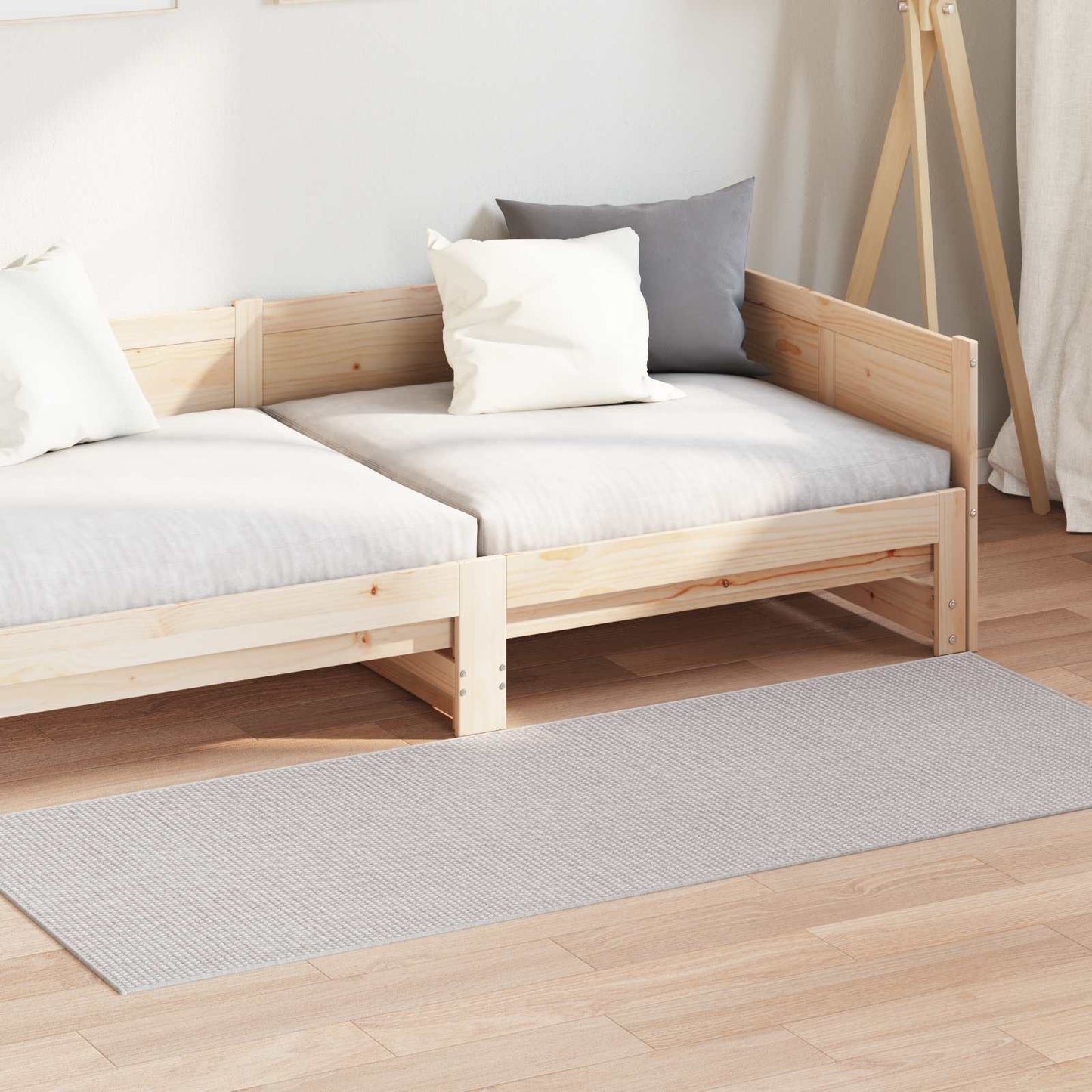 Area Rugs Rectangular HUARTE Cream 200 x 80 cm