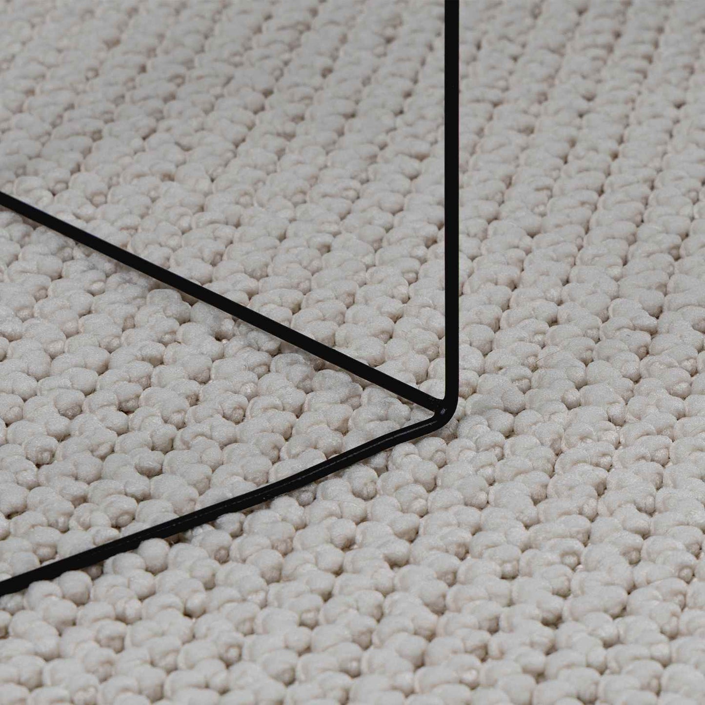 Tapis ronds HUARTE Crème Ø 200 CM Polyester