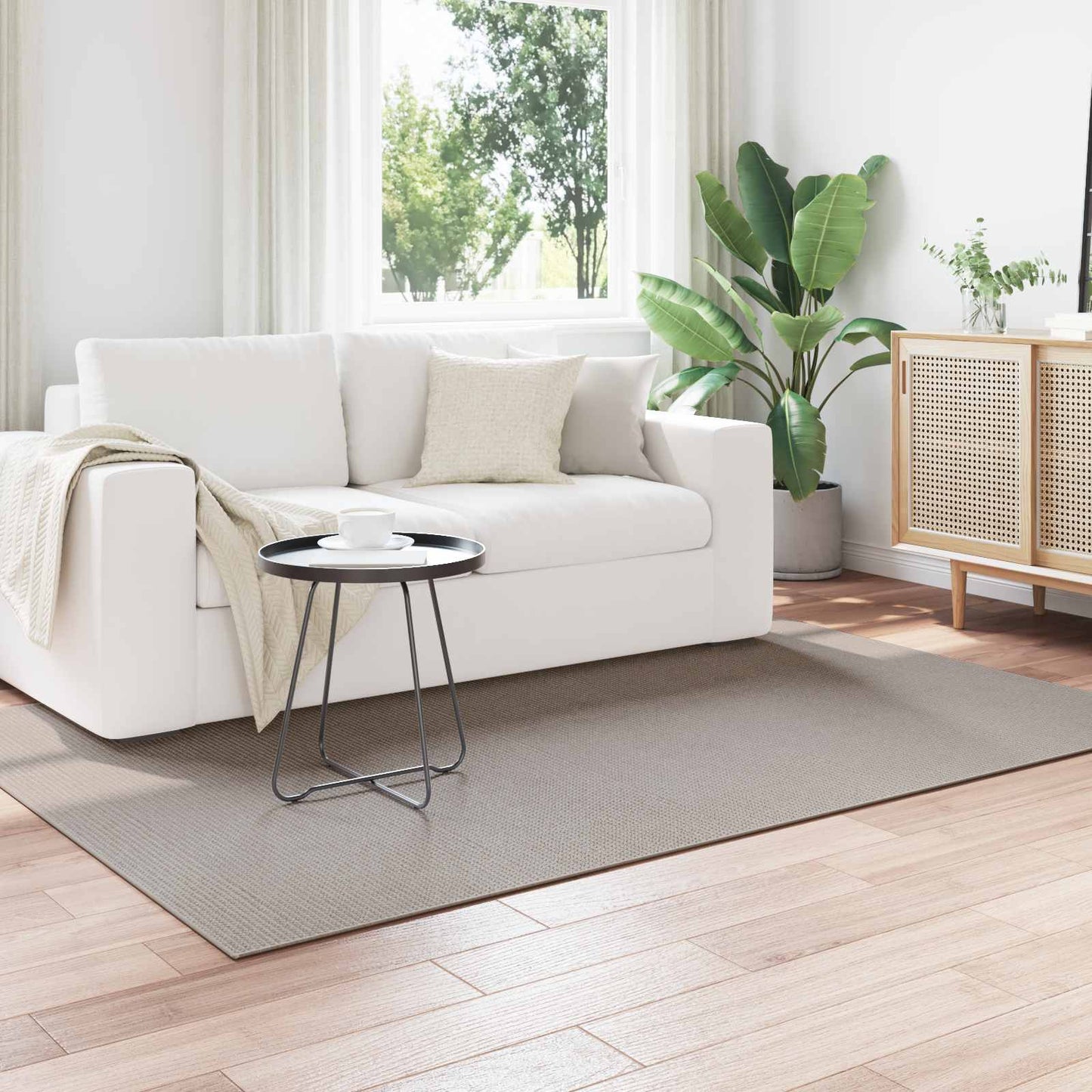 Bereichsteppiche HUARTE Creme und Taupe 200 x 140 cm Polyester