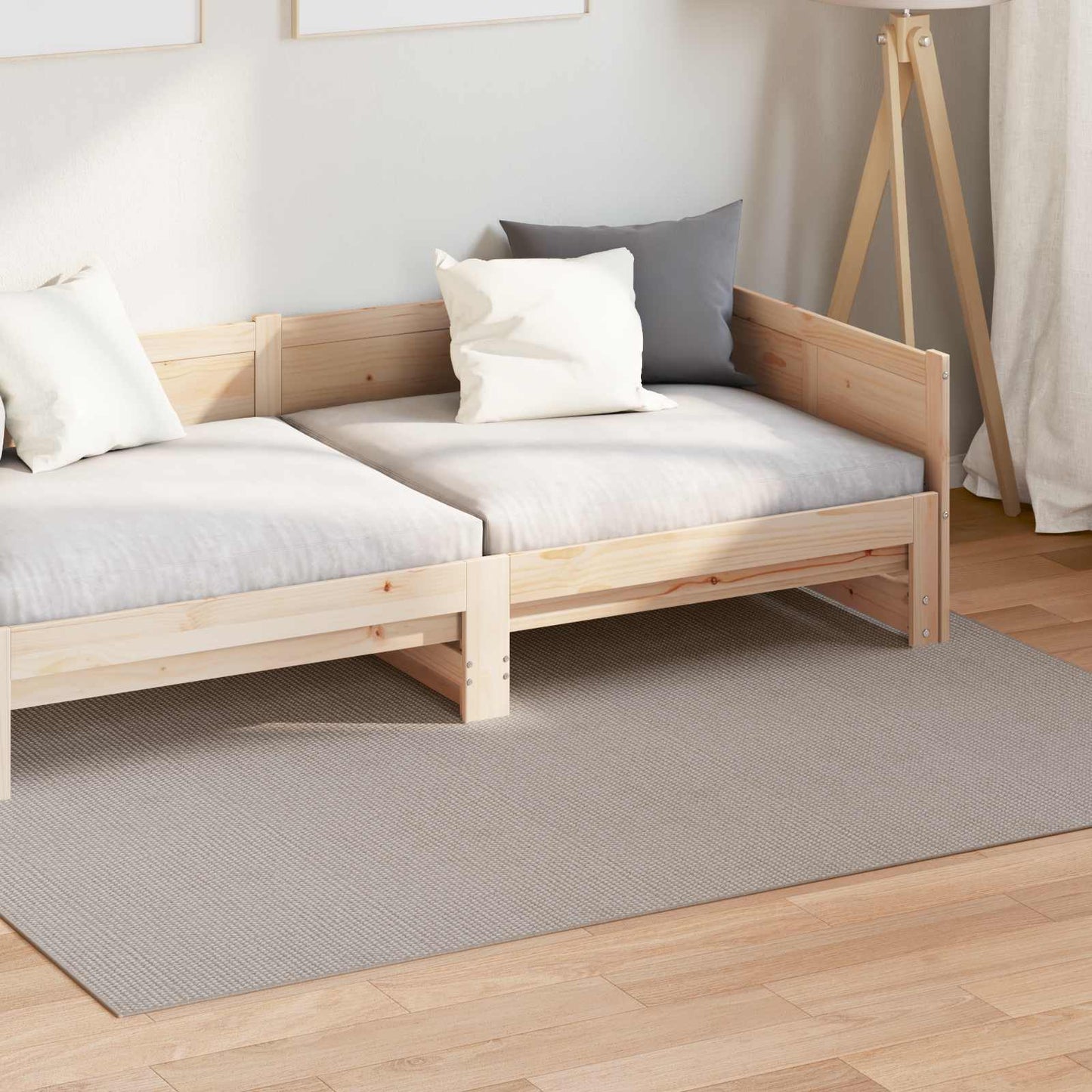 Bereichsteppiche HUARTE Creme und Taupe 200 x 140 cm Polyester