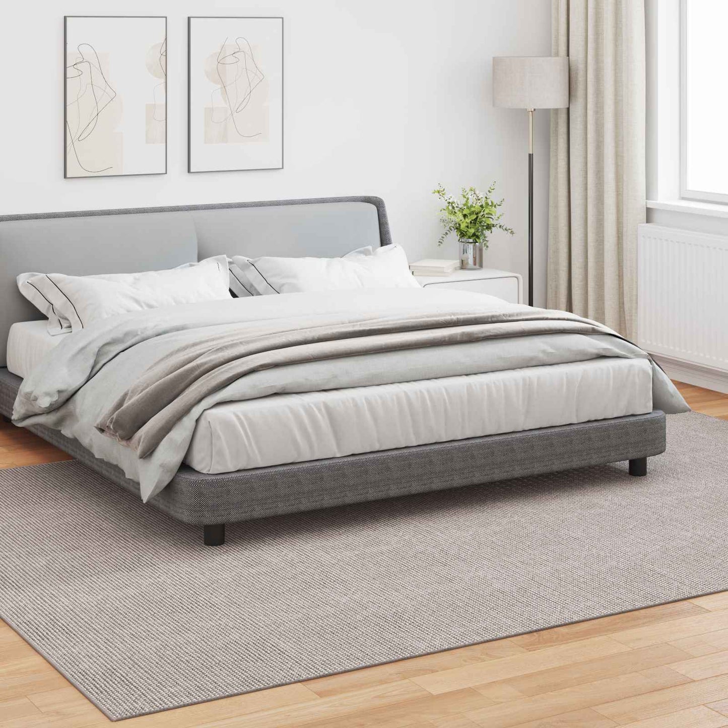 Bereichsteppiche HUARTE Creme und Taupe 340 x 240 cm Polyester