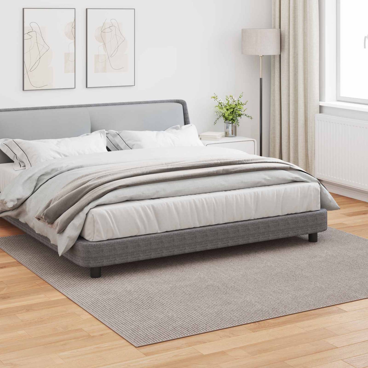 Bereichsteppiche HUARTE Creme und Taupe 240 x 240 cm Polyester