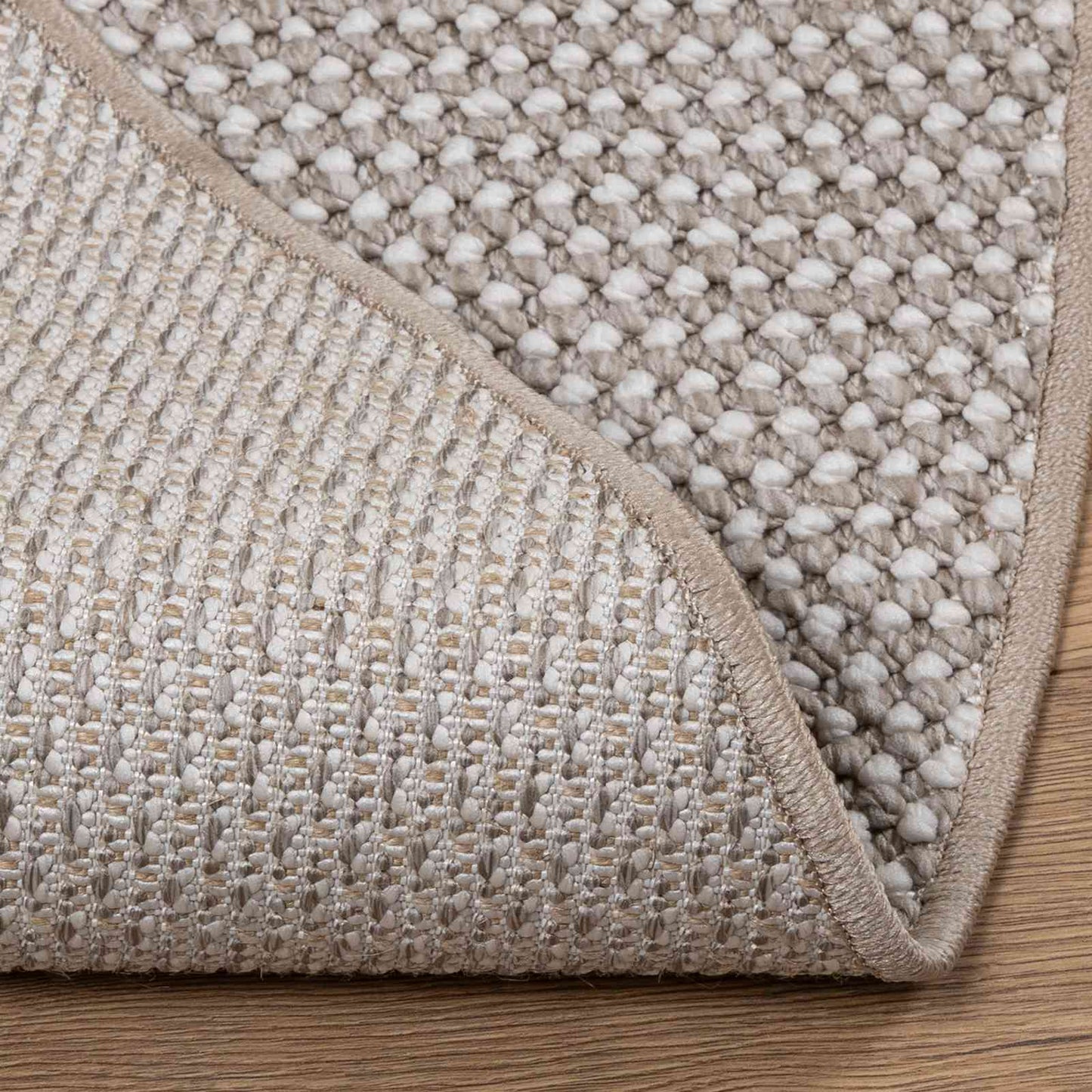 Bereichsteppiche Rund HUARTE Creme und Taupe Ø 200 CM Polyester