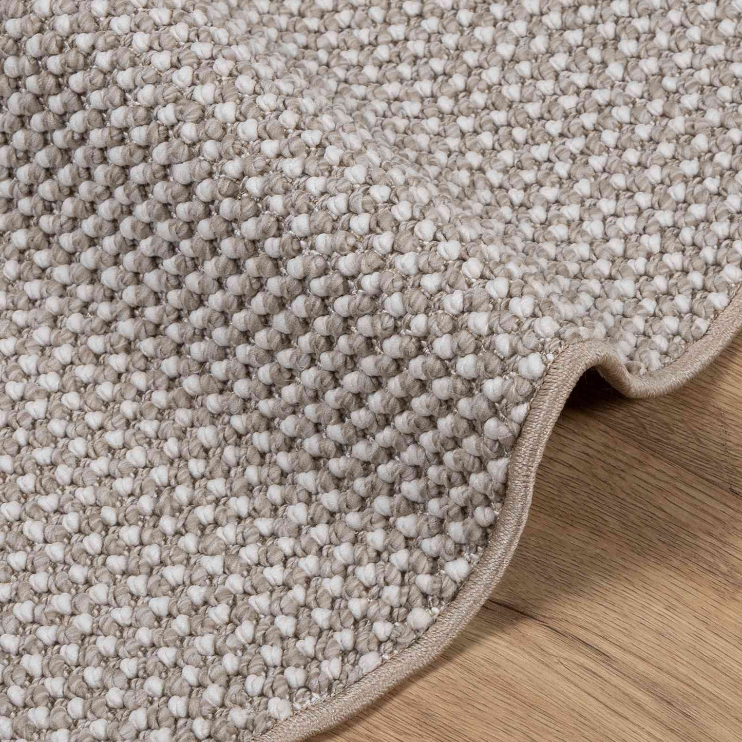 Bereichsteppiche Rund HUARTE Creme und Taupe Ø 200 CM Polyester
