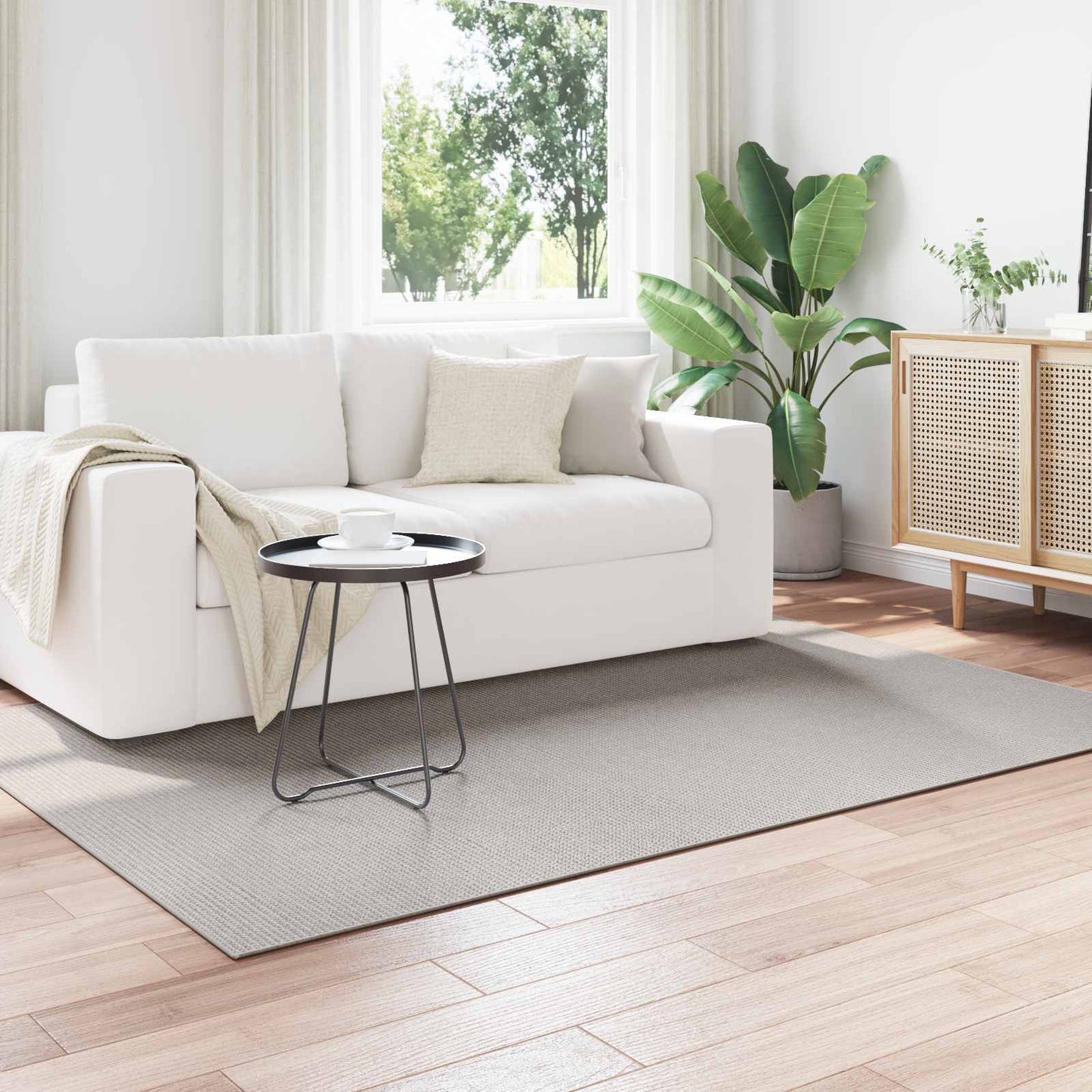 Area rugs HUARTE Cream and Grey 230 x 160 cm Polyester