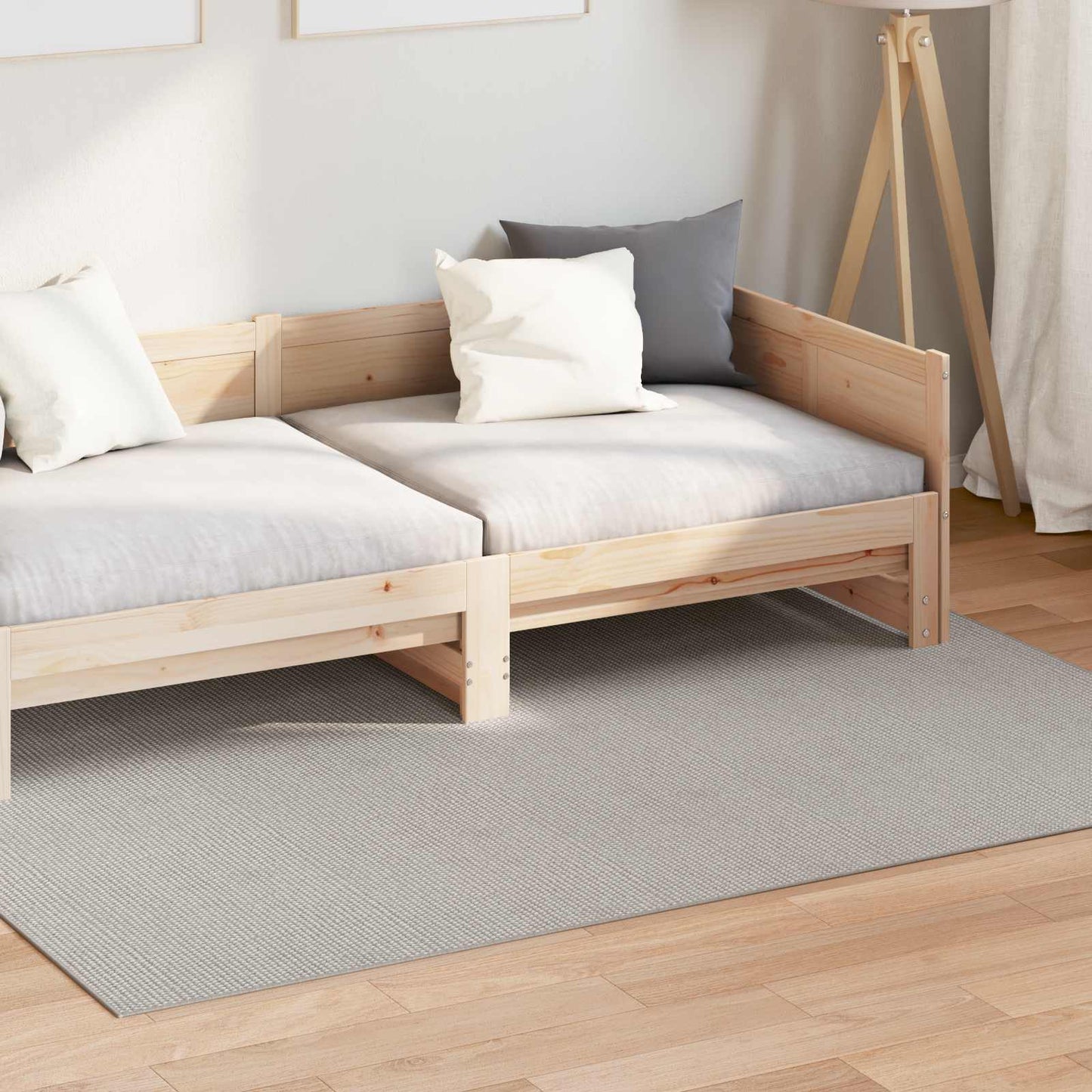 Area rugs HUARTE Cream and Grey 230 x 160 cm Polyester