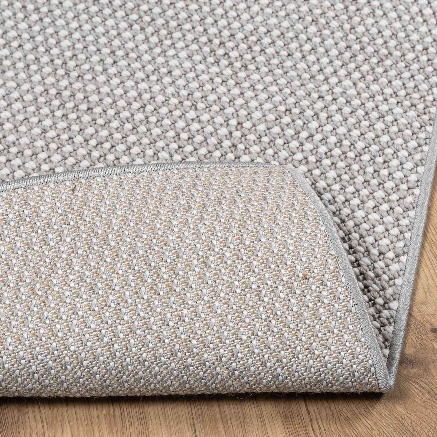 HUARTE Cream and Grey Area Rugs 280 x 200 cm Polyester