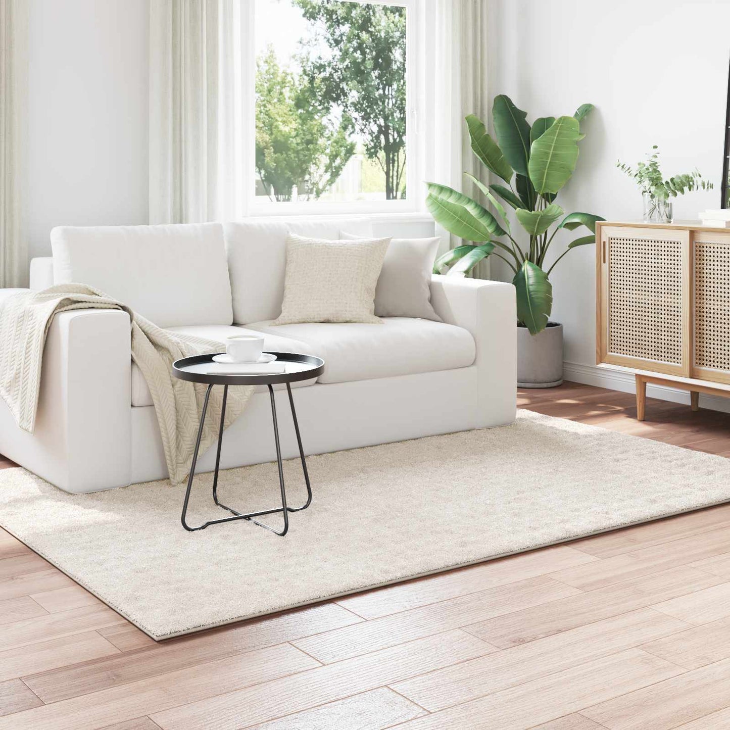 Bereichsteppiche HUARTE Creme 170 x 120 cm Polyester