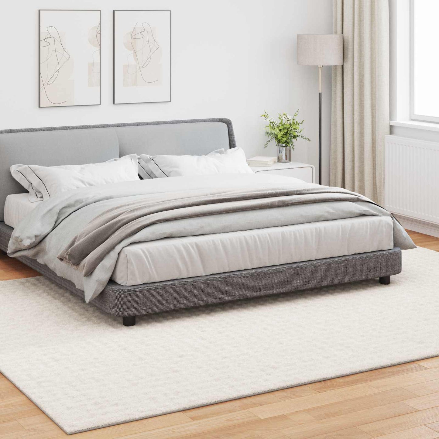 Area rugs HUARTE Cream 280 x 200 cm Polyester