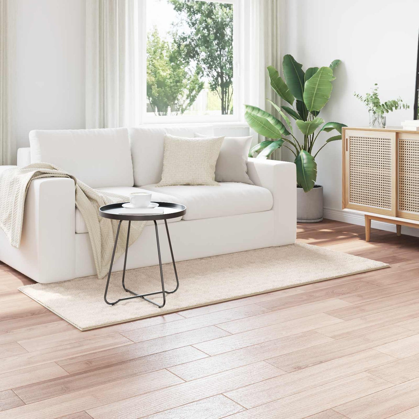 Bereichsteppiche Rechtwinklig HUARTE Beige 150 x 80 cm