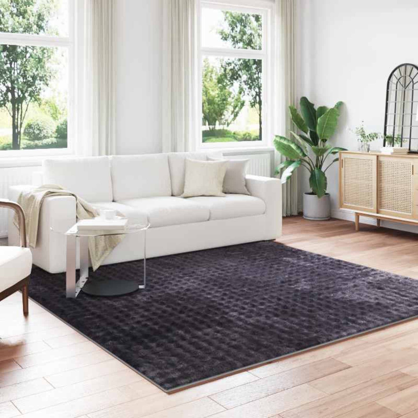 Bereichsteppiche Quadratisch HUARTE Beige 120 x 120 cm