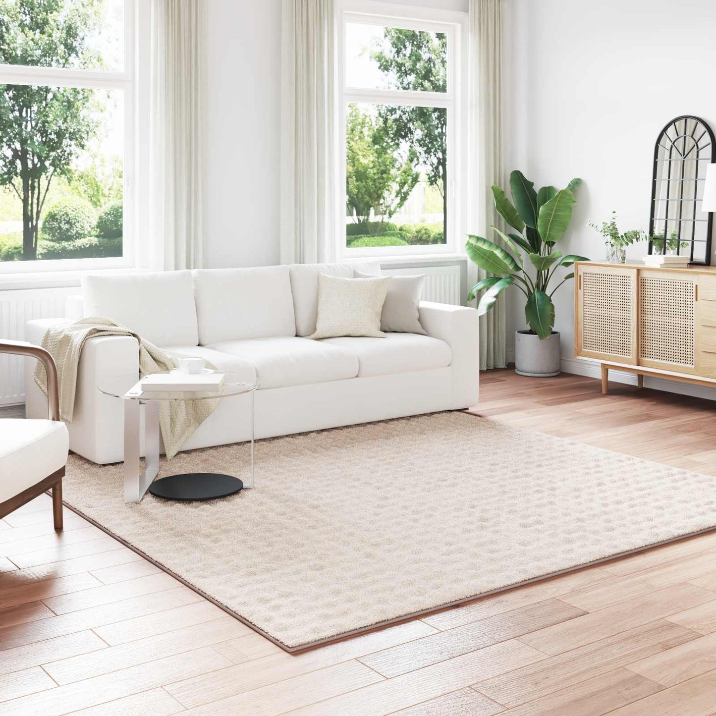 Bereichsteppiche Quadratisch HUARTE Beige 240 x 240 cm
