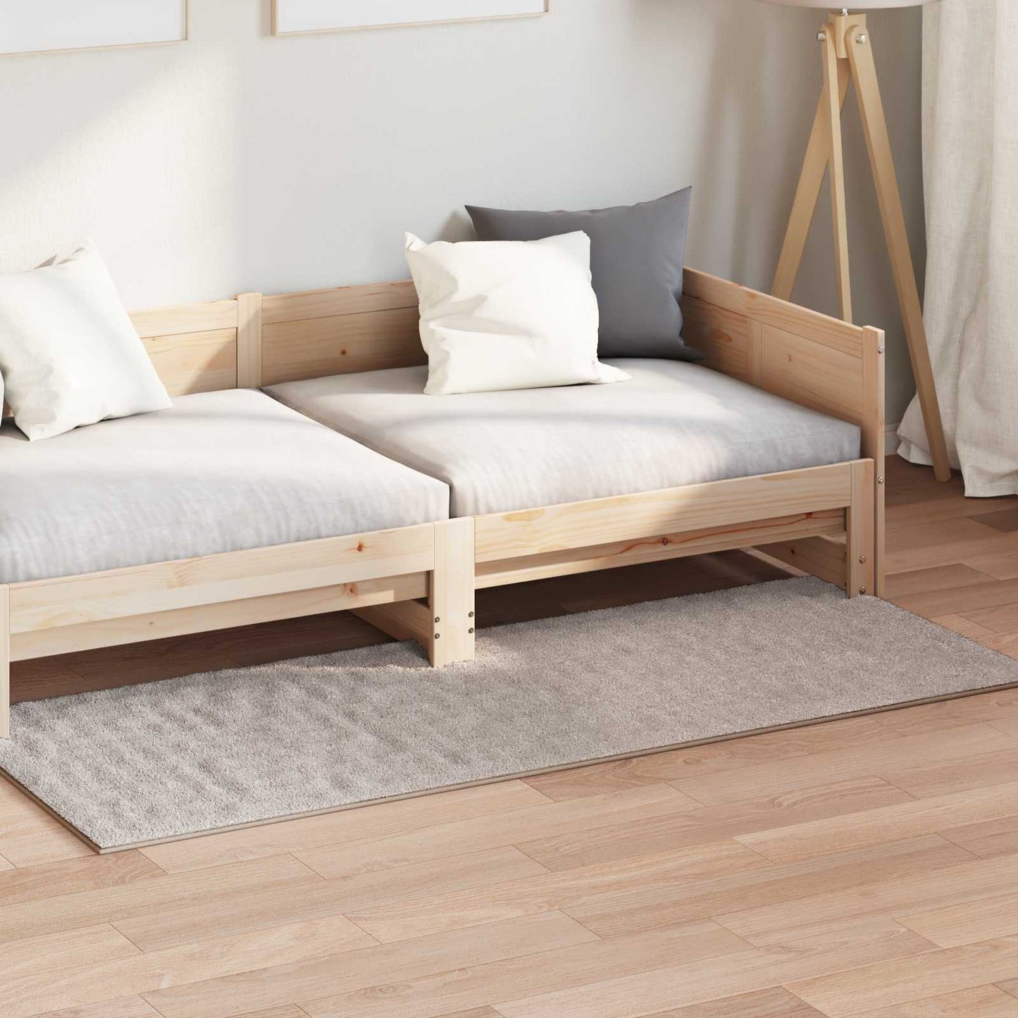 Bereichsteppiche Rechtwinklig HUARTE Sand 200 x 80 cm Polyester