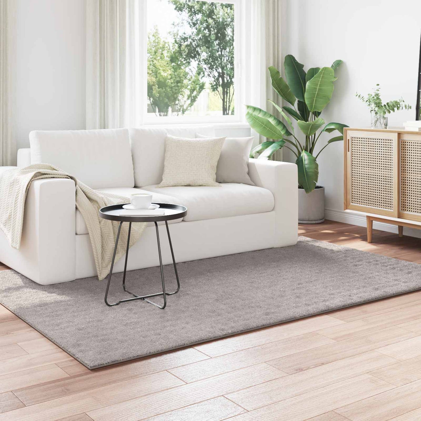 Area Rugs Rectangular HUARTE Sand 170 x 120 cm