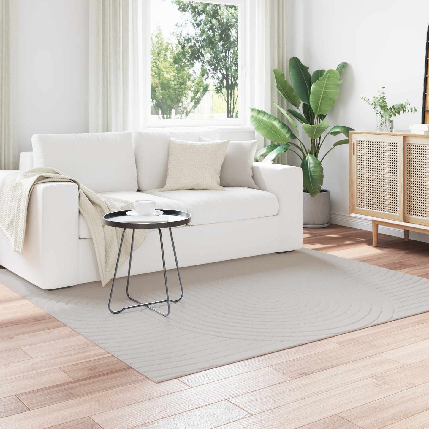 Area Rugs Rectangular HUARTE Sand 280 x 200 cm