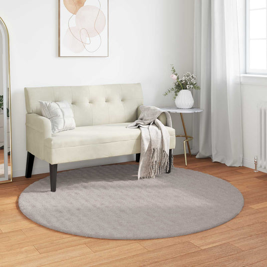 Bereichsteppiche Rund HUARTE Sand Ø 120 CM Polyester