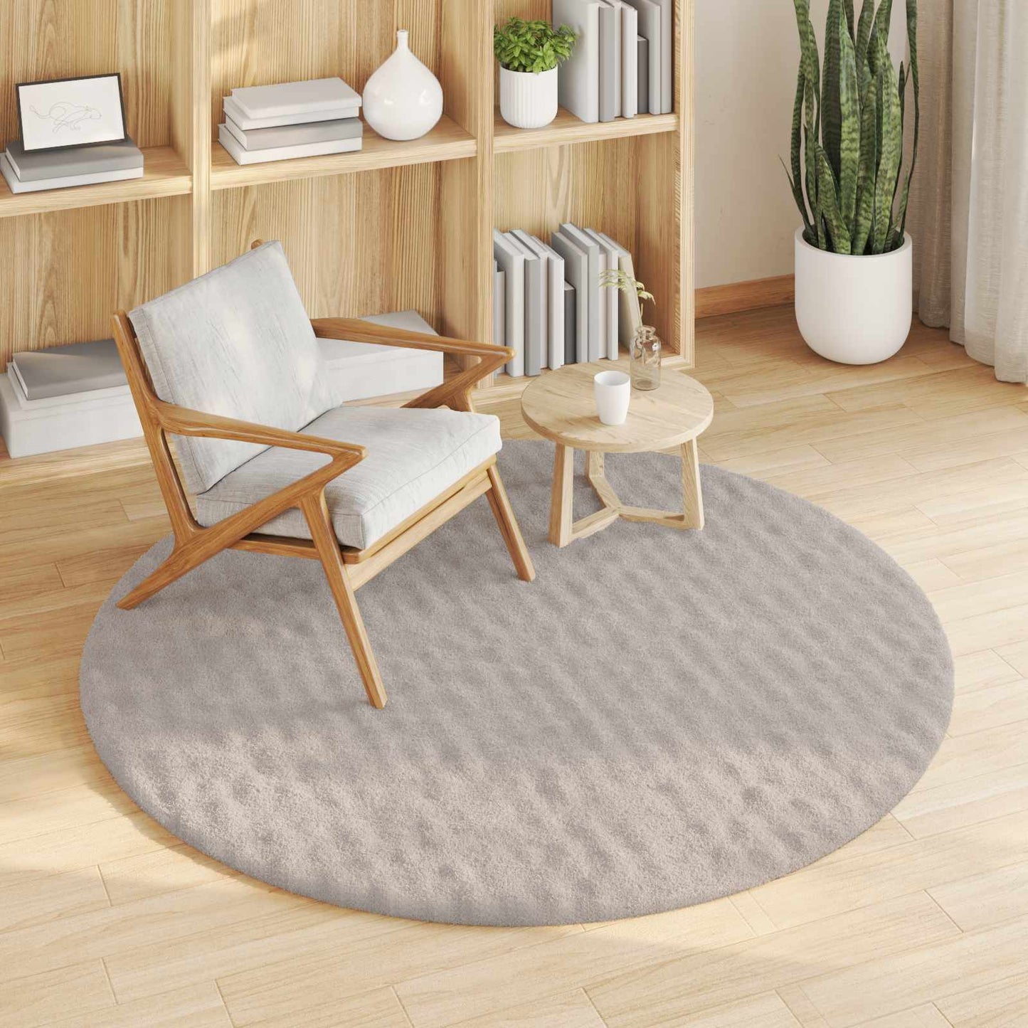 Tapis ronds HUARTE Sable Ø 120 CM Polyester