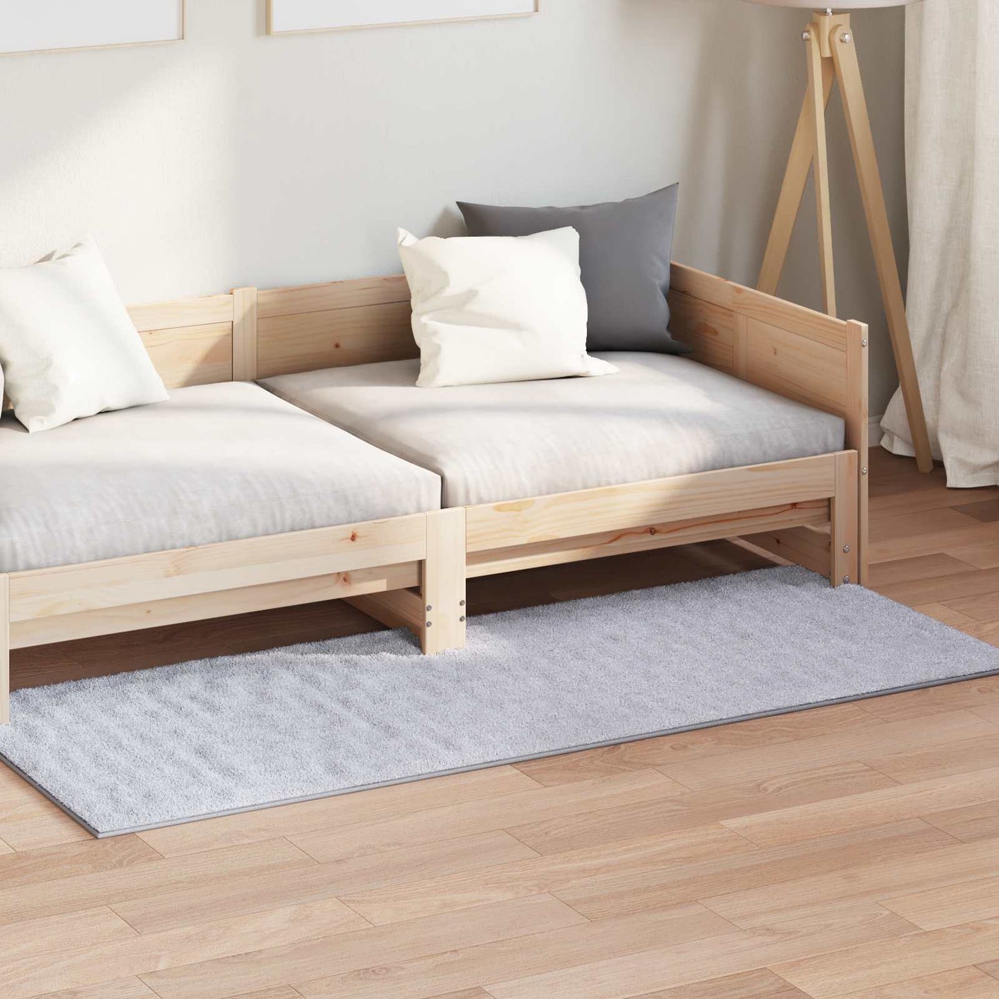 Area Rugs Rectangular HUARTE Grey 200 x 80 cm Polyester