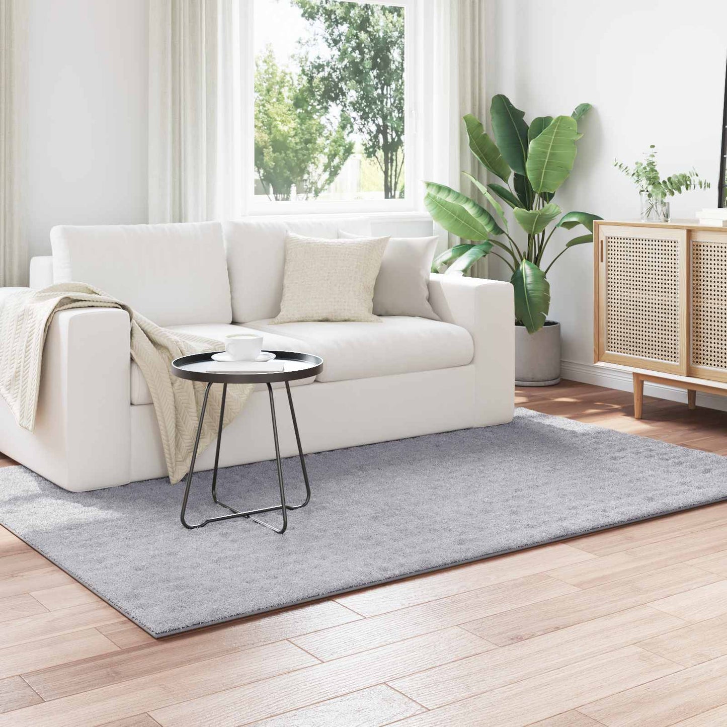 Area Rugs Rectangular HUARTE Grey 200 x 140 cm