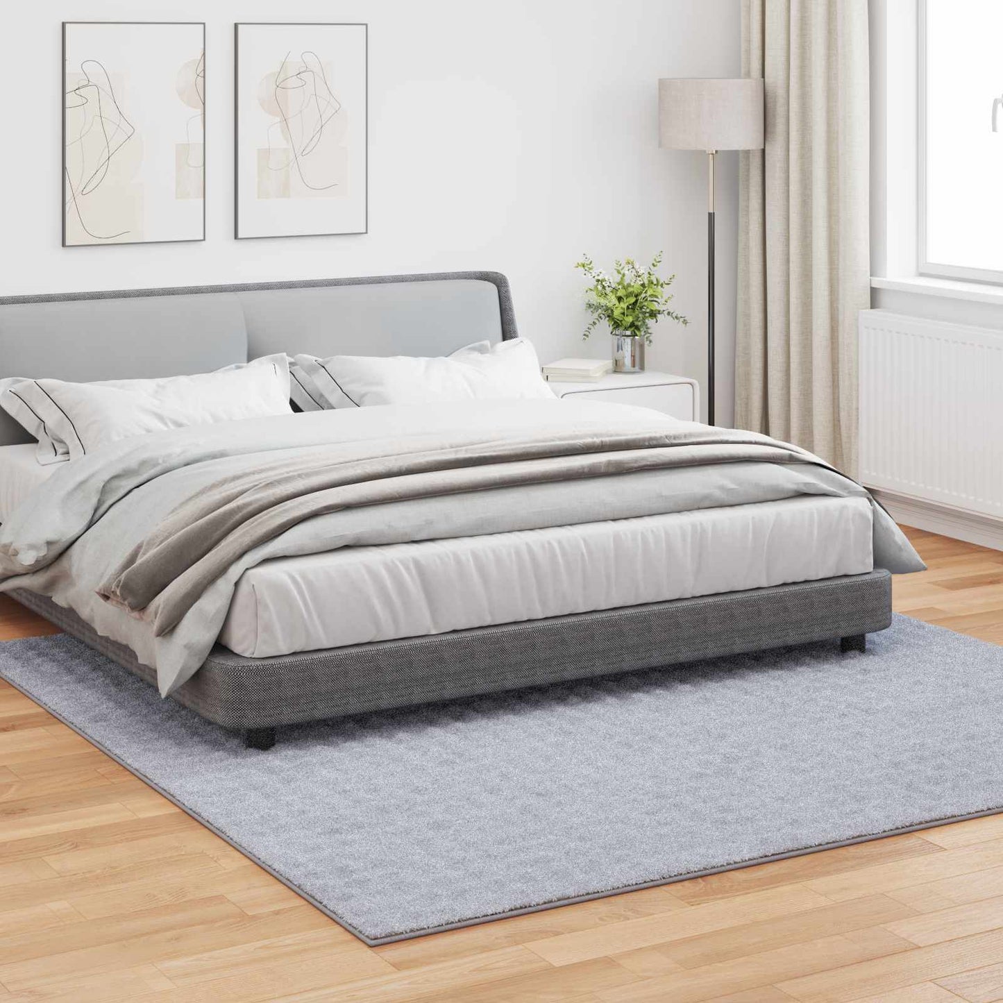 Bereichsteppiche Quadratisch HUARTE Grau 240 x 240 cm Polyester