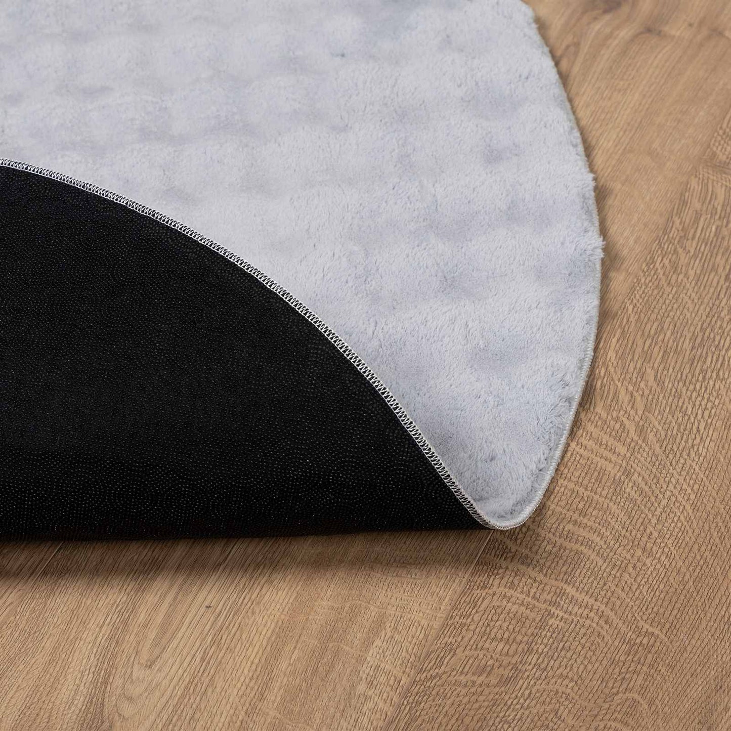 Area Rugs Round HUARTE Grey Ø 160 CM Polyester