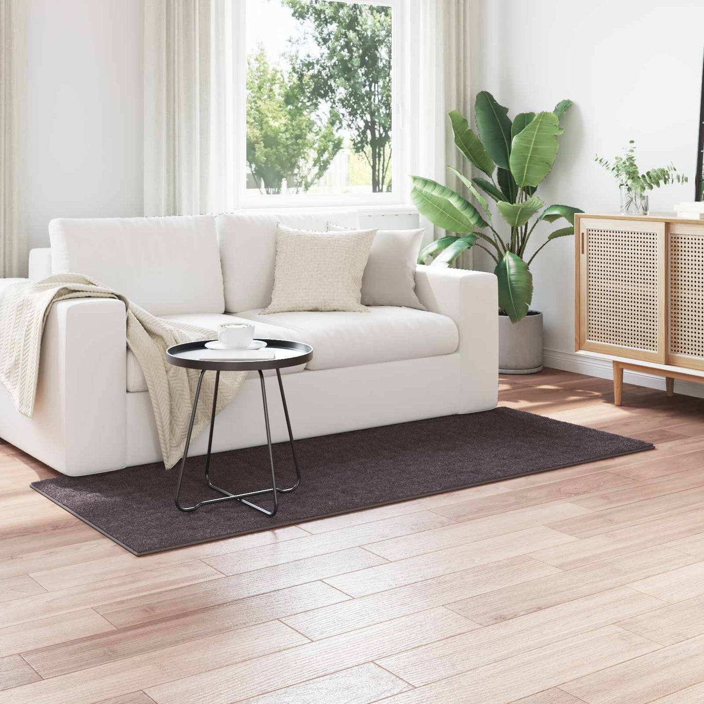 Bereichsteppiche HUARTE Anthrazit 200 x 80 cm Polyester
