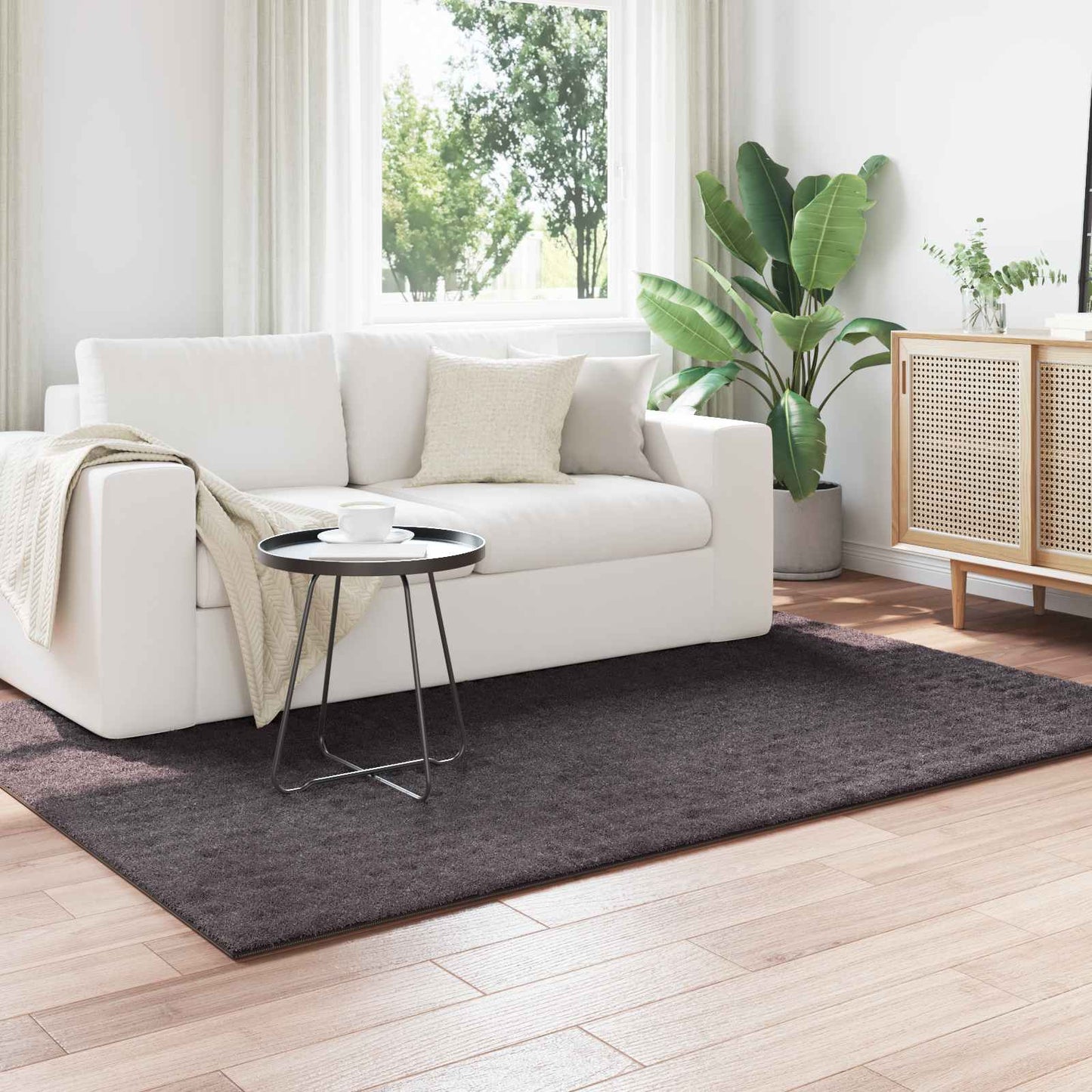 Bereichsteppiche HUARTE Anthrazit 200 x 140 cm Polyester