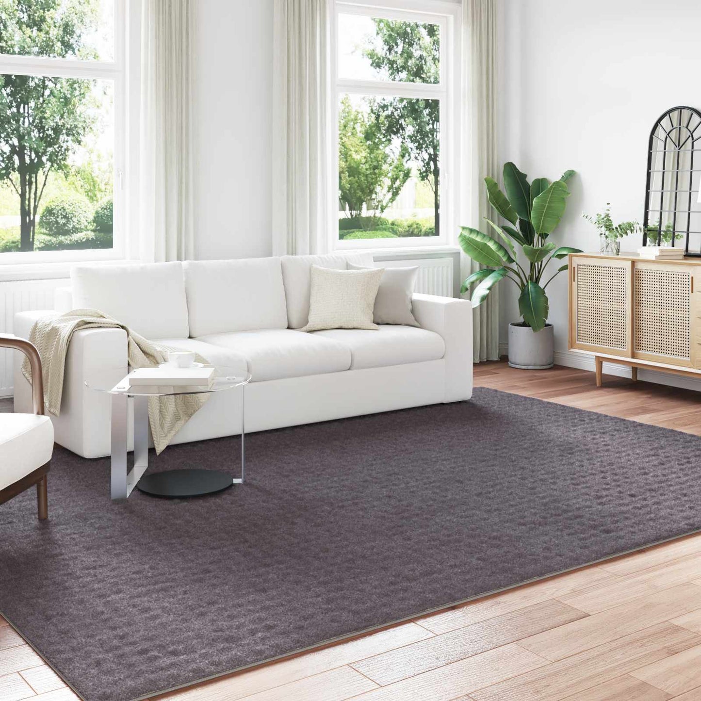 Bereichsteppiche HUARTE Anthrazit 280 x 200 cm Polyester
