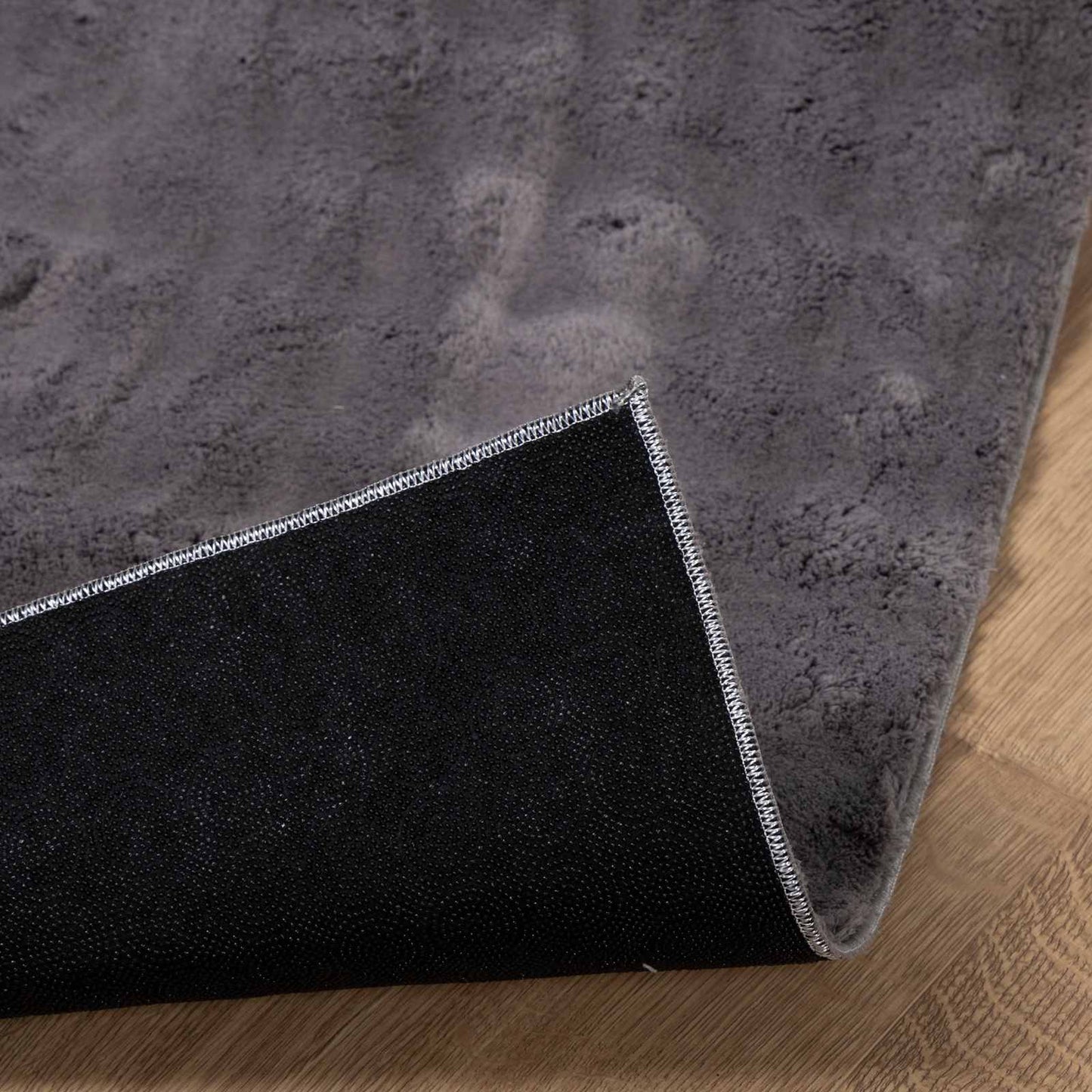 Bereichsteppiche HUARTE Anthrazit 240 x 240 cm Polyester