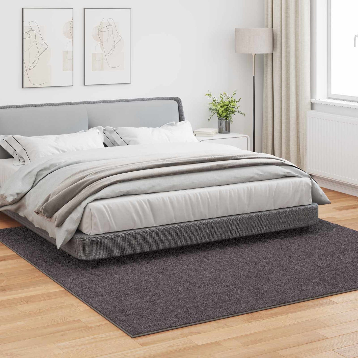 Bereichsteppiche HUARTE Anthrazit 240 x 240 cm Polyester