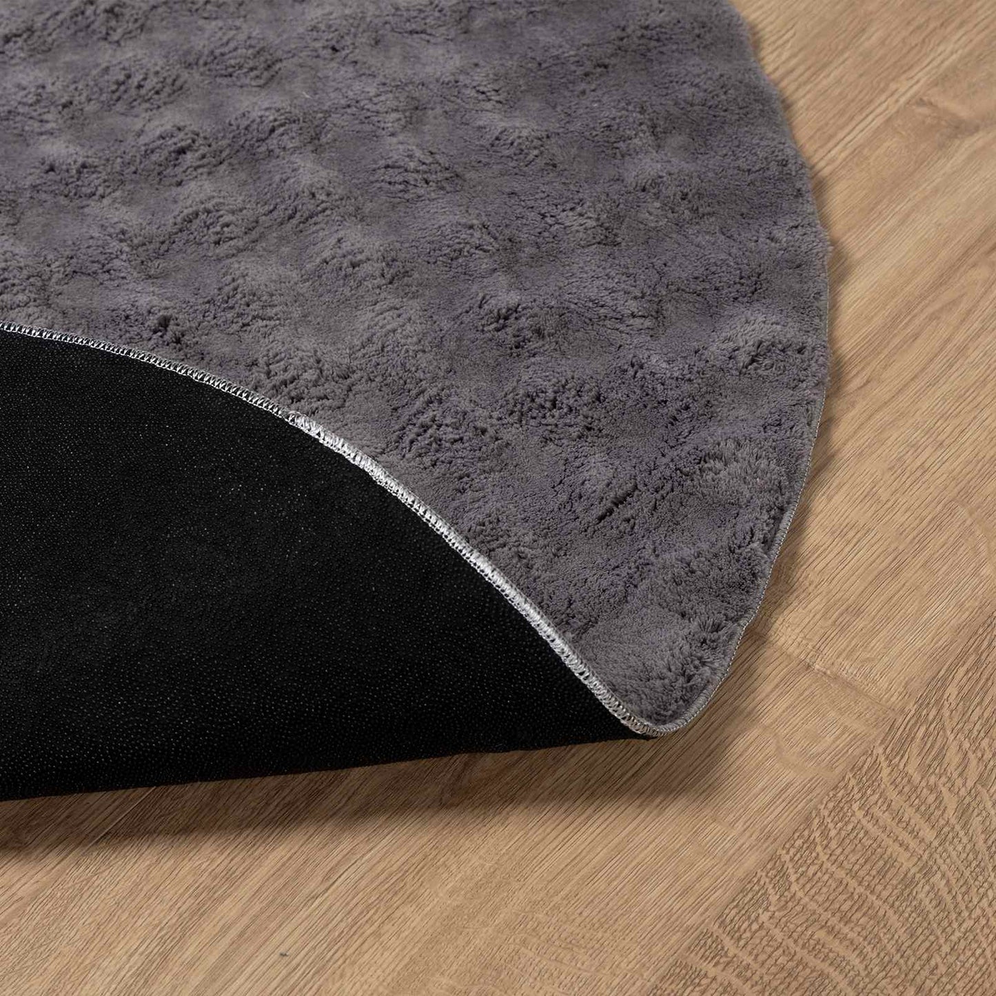 Bereichsteppiche Rund HUARTE Anthrazit Ø 160 CM Polyester