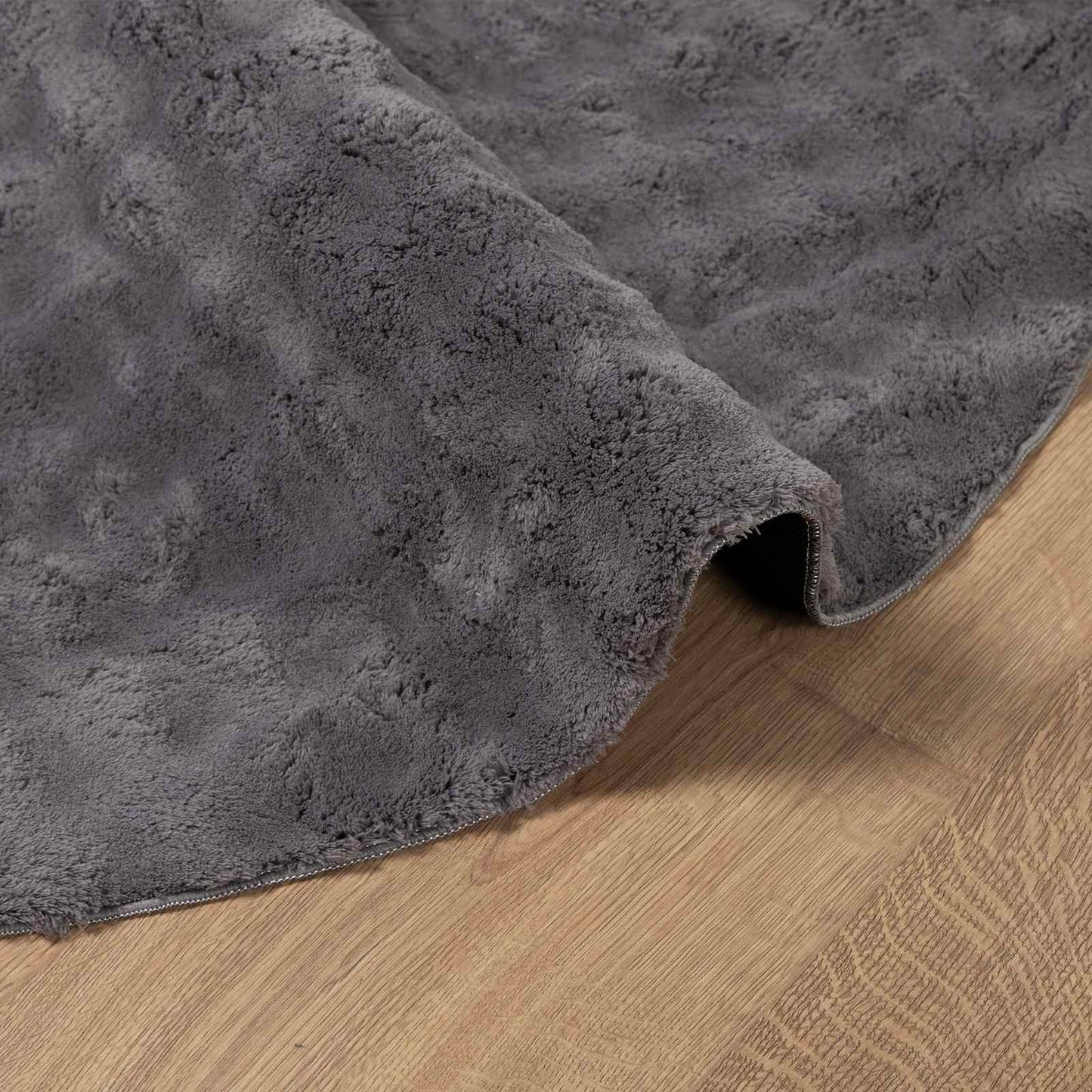 Bereichsteppiche Rund HUARTE Anthrazit Ø 160 CM Polyester