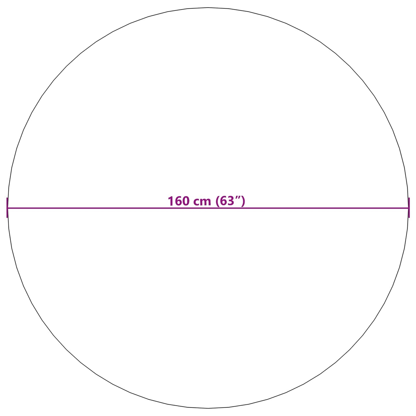Bereichsteppiche Rund HUARTE Anthrazit Ø 160 CM Polyester
