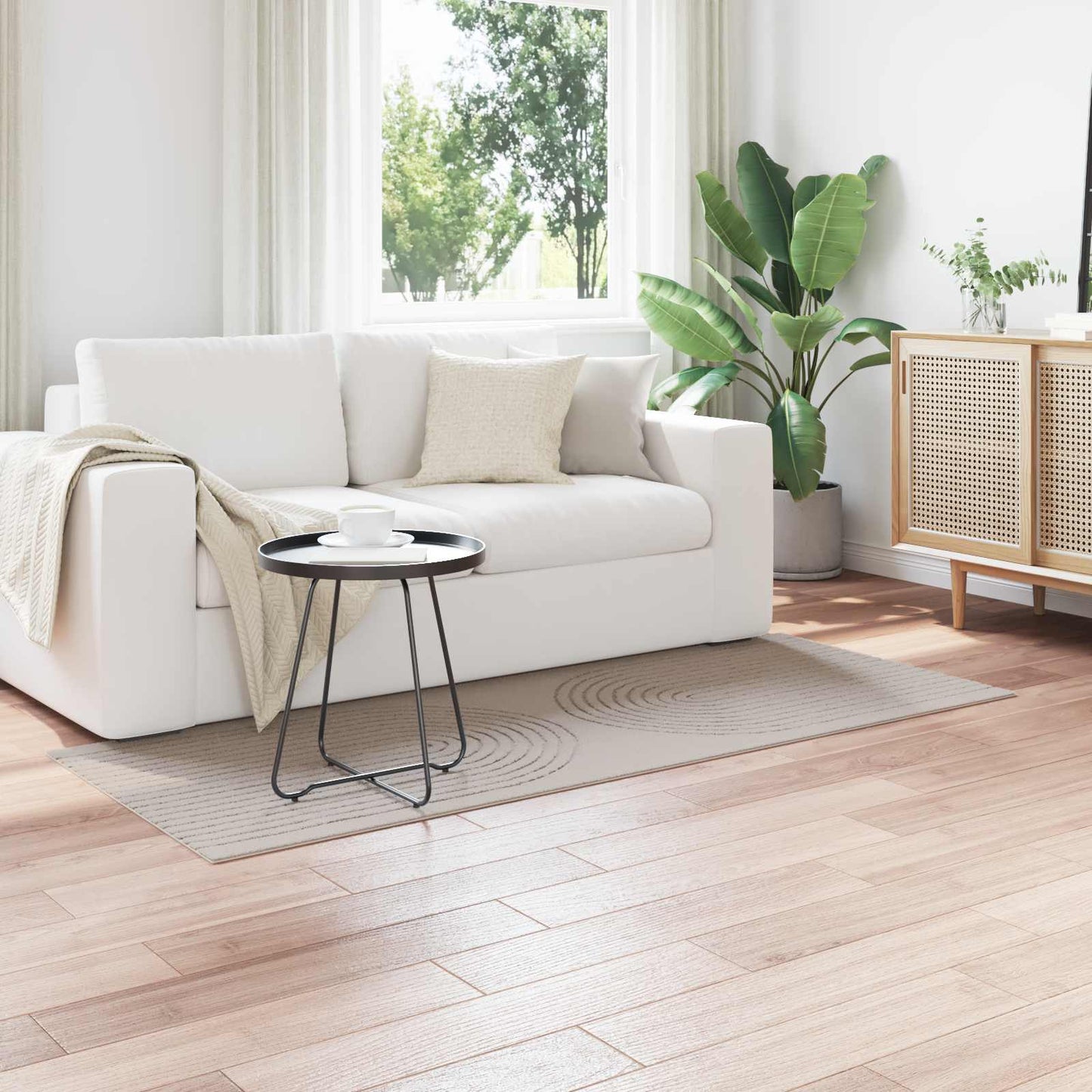 Area Rugs Rectangular HUARTE Cream 150 x 80 cm
