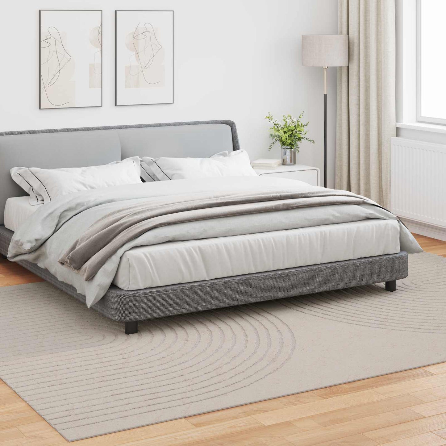 Area rugs HUARTE Cream 280 x 200 cm Polyester
