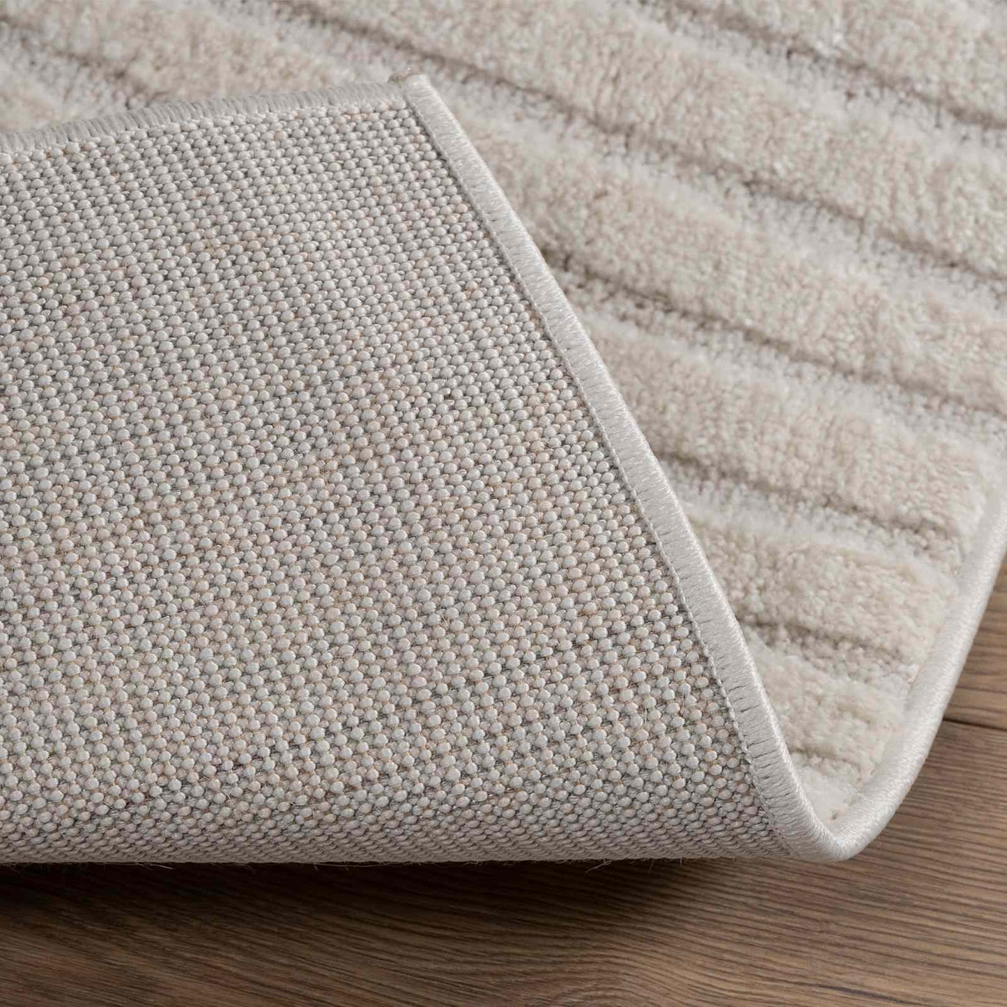 Square Area Rug HUARTE Cream 120 x 120 cm