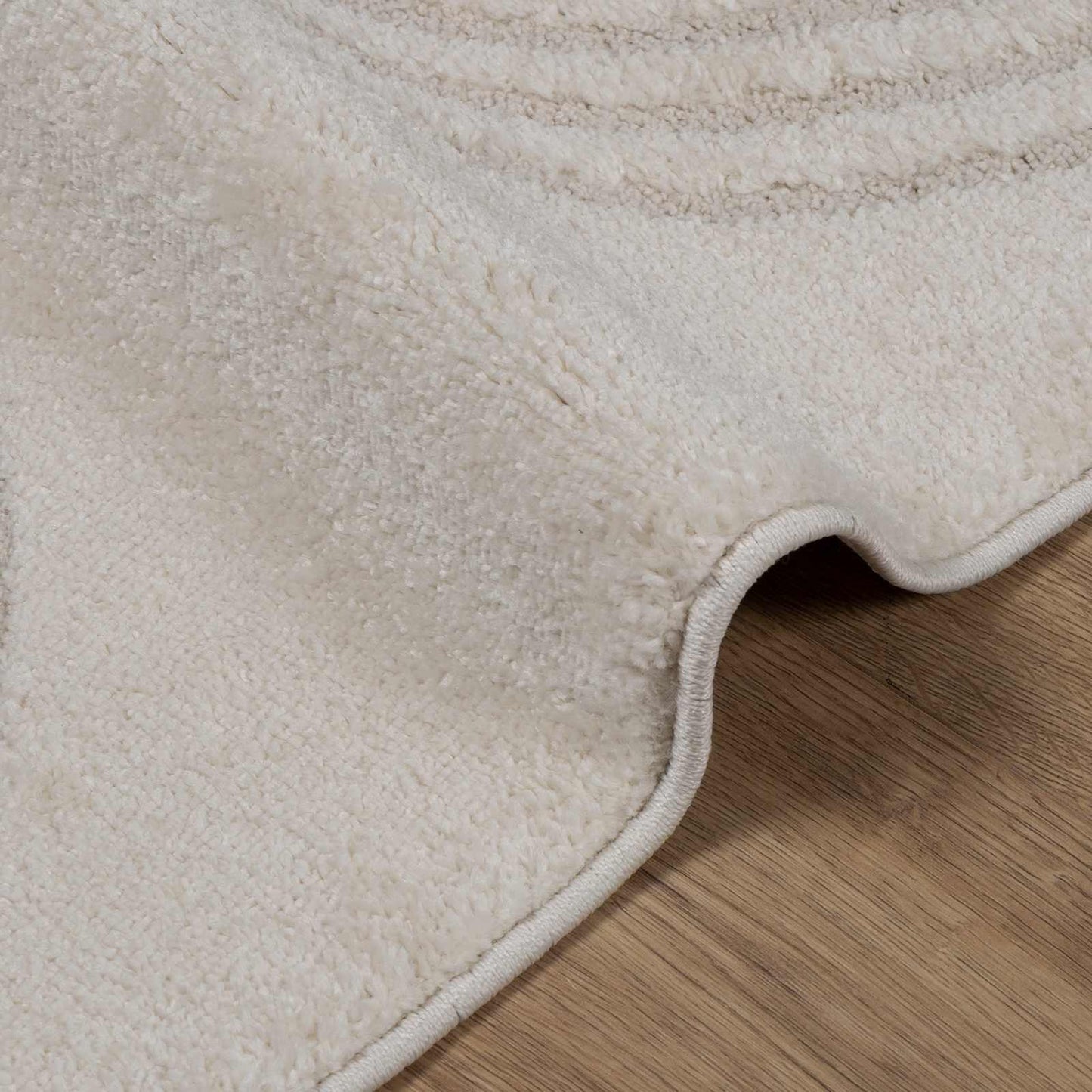 Square Area Rug HUARTE Cream 120 x 120 cm