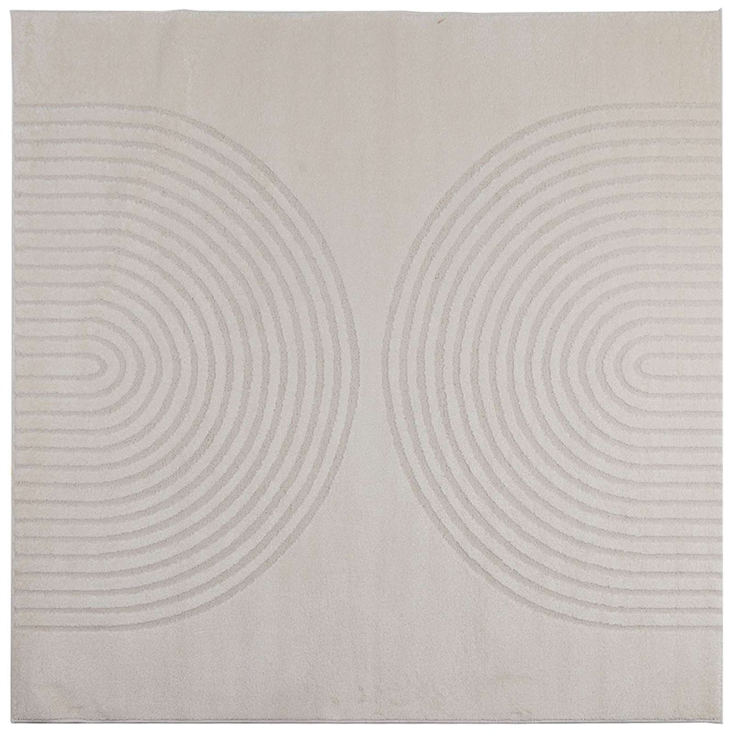 Square Area Rug HUARTE Cream 120 x 120 cm